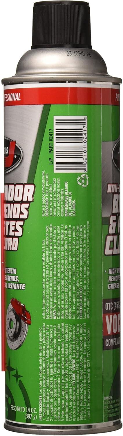 Johnsens 2417 14 oz Non-Chlorinated Brake Parts Cleaner - Pack of 12