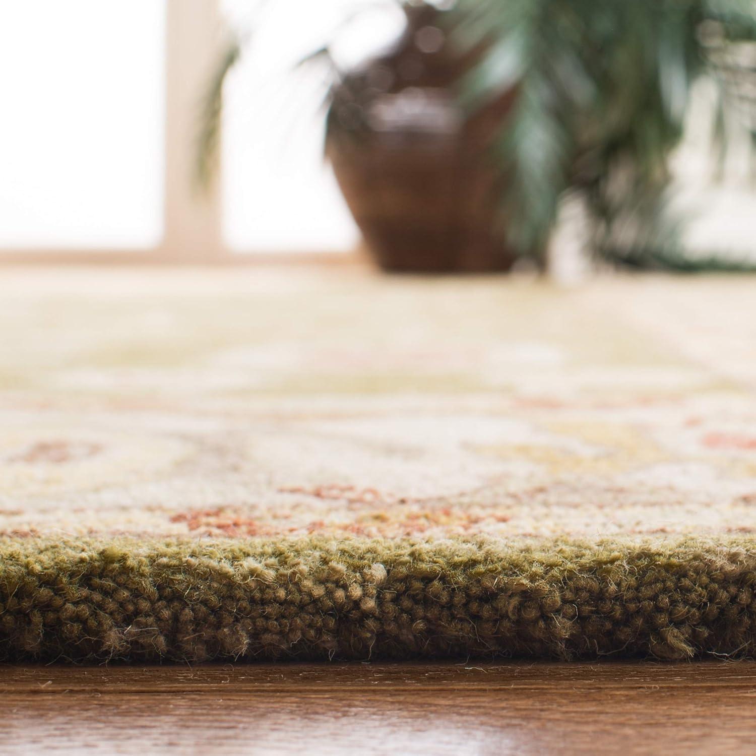 Anatolia AN562 Hand Tufted Indoor Area Rug - Moss/Ivory - 4'x6' - Safavieh