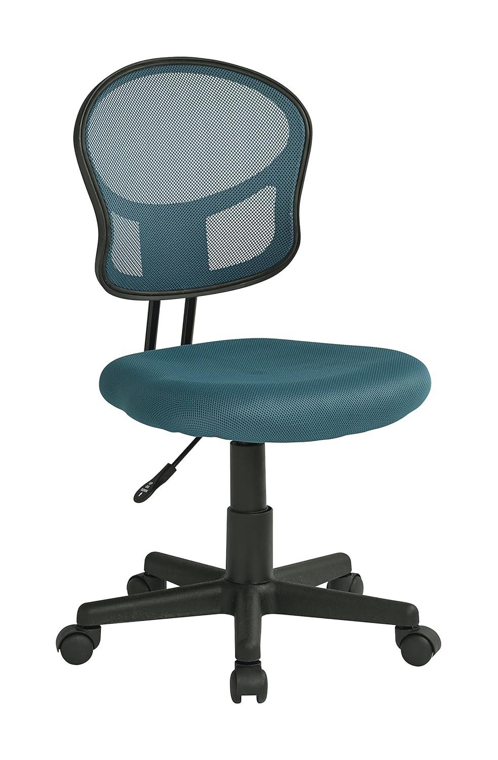 Mesh Task Chair Blue - OSP Home Furnishings: Swivel, Lumbar Support, Adjustable Height