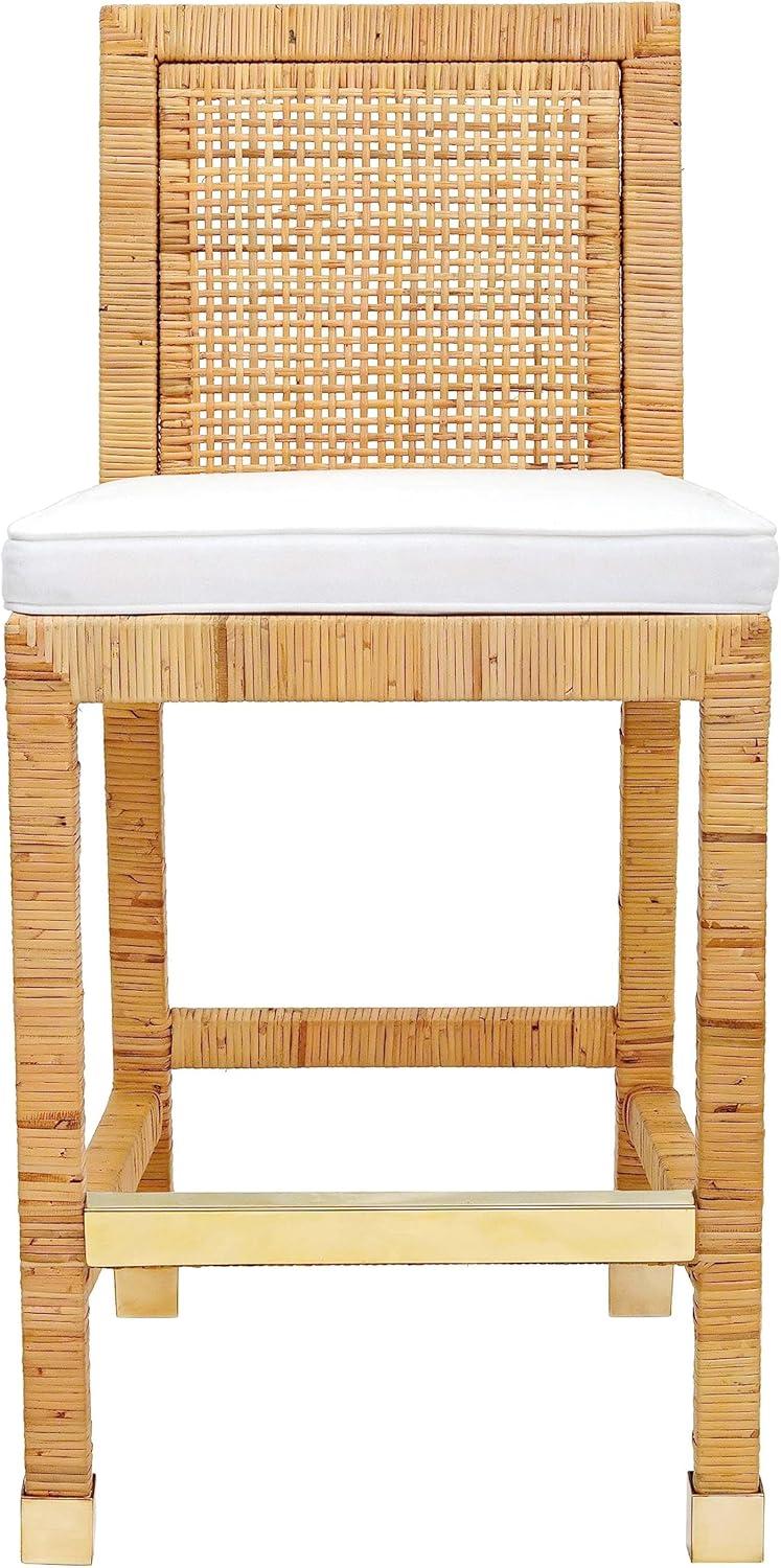 Amara Natural Rattan Veneer Counter Stool