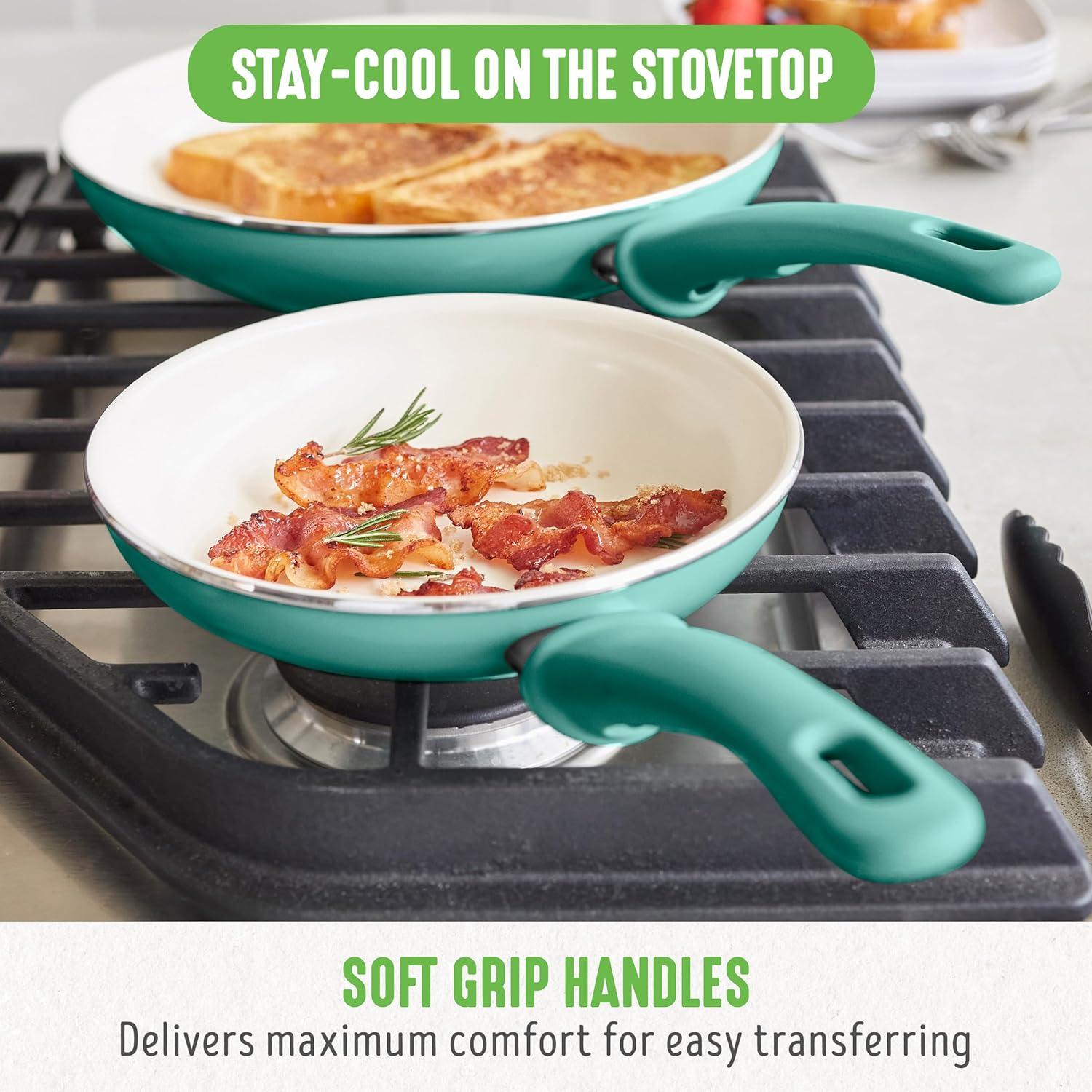 GreenLife Soft Grip Pro 2-Piece Fry Pan Set