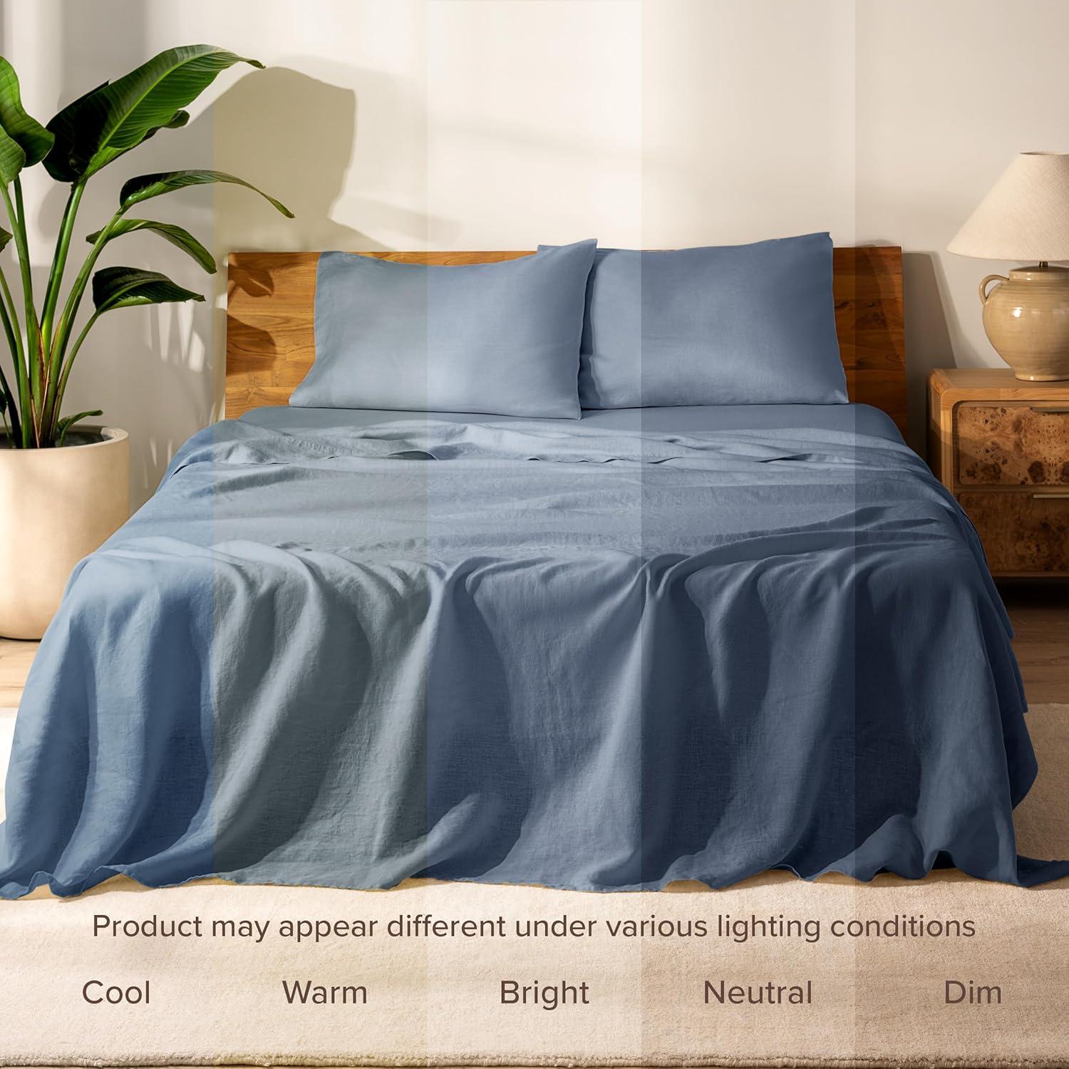 Bare Home 100% Linen Sheet Set