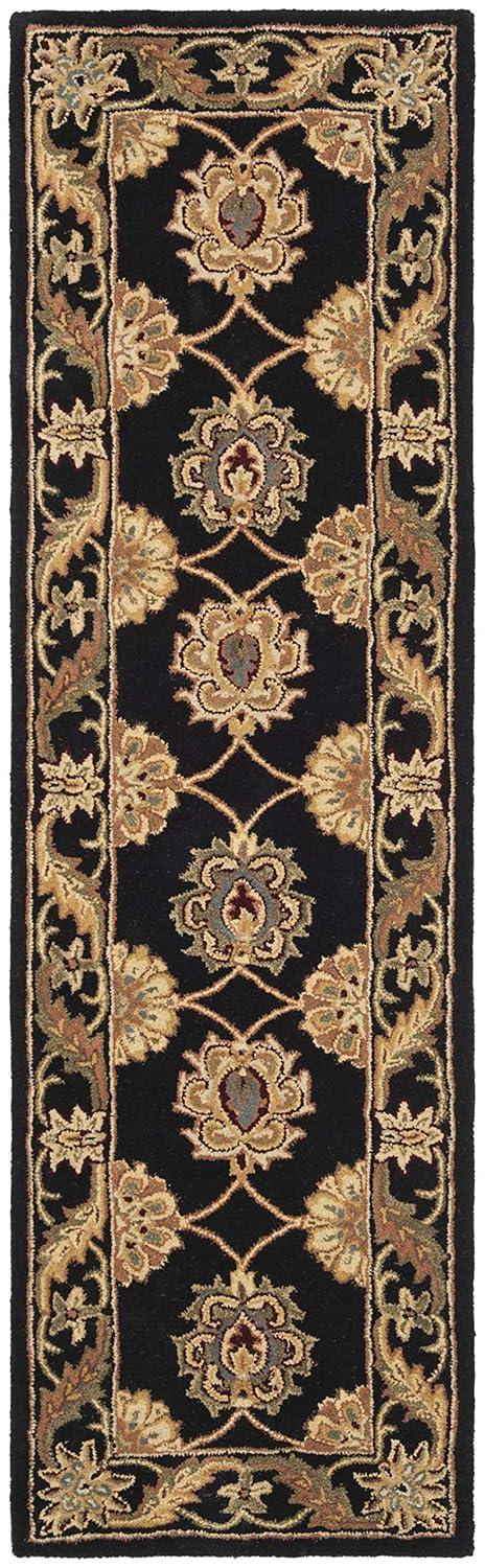 Heritage HG314 Handmade Runner Rug - 2'3"x20' - Black - Safavieh