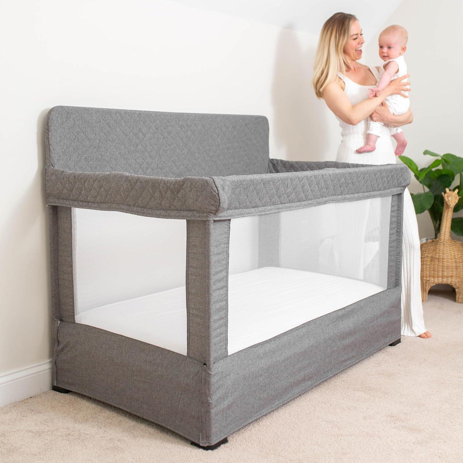 Baby Delight Lunaire Crib - Charcoal Tweed