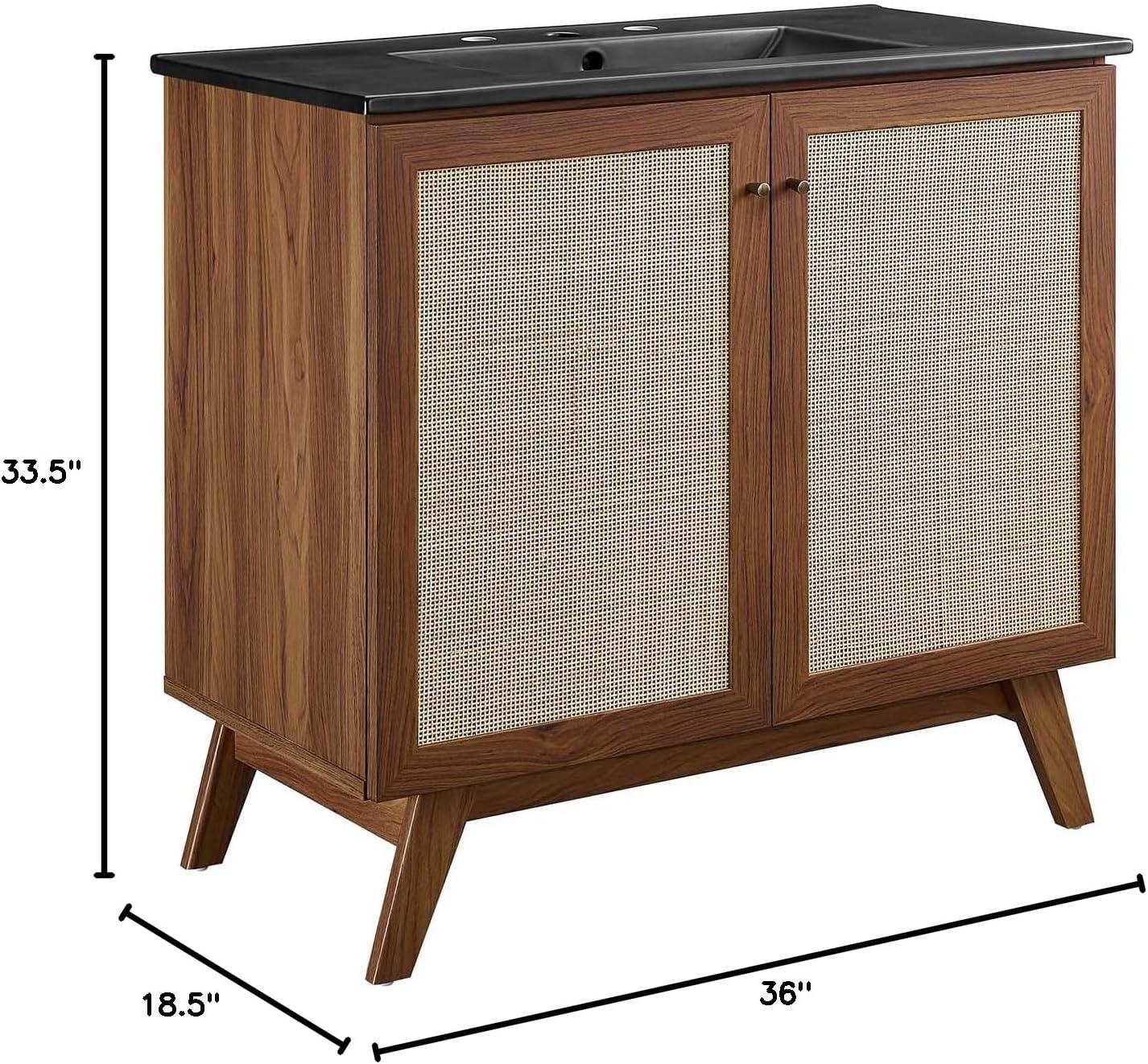 Modway Modway Soma 36'' Free Standing Single Bathroom Vanity with Manufactured Wood Top
