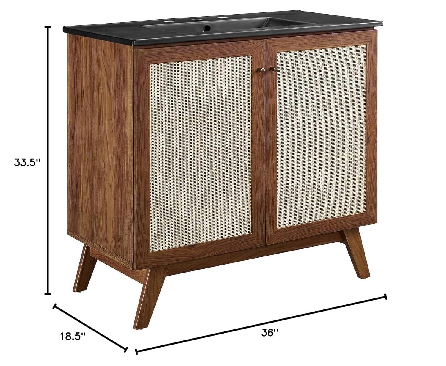 Modway Modway Soma 36'' Free Standing Single Bathroom Vanity with Manufactured Wood Top