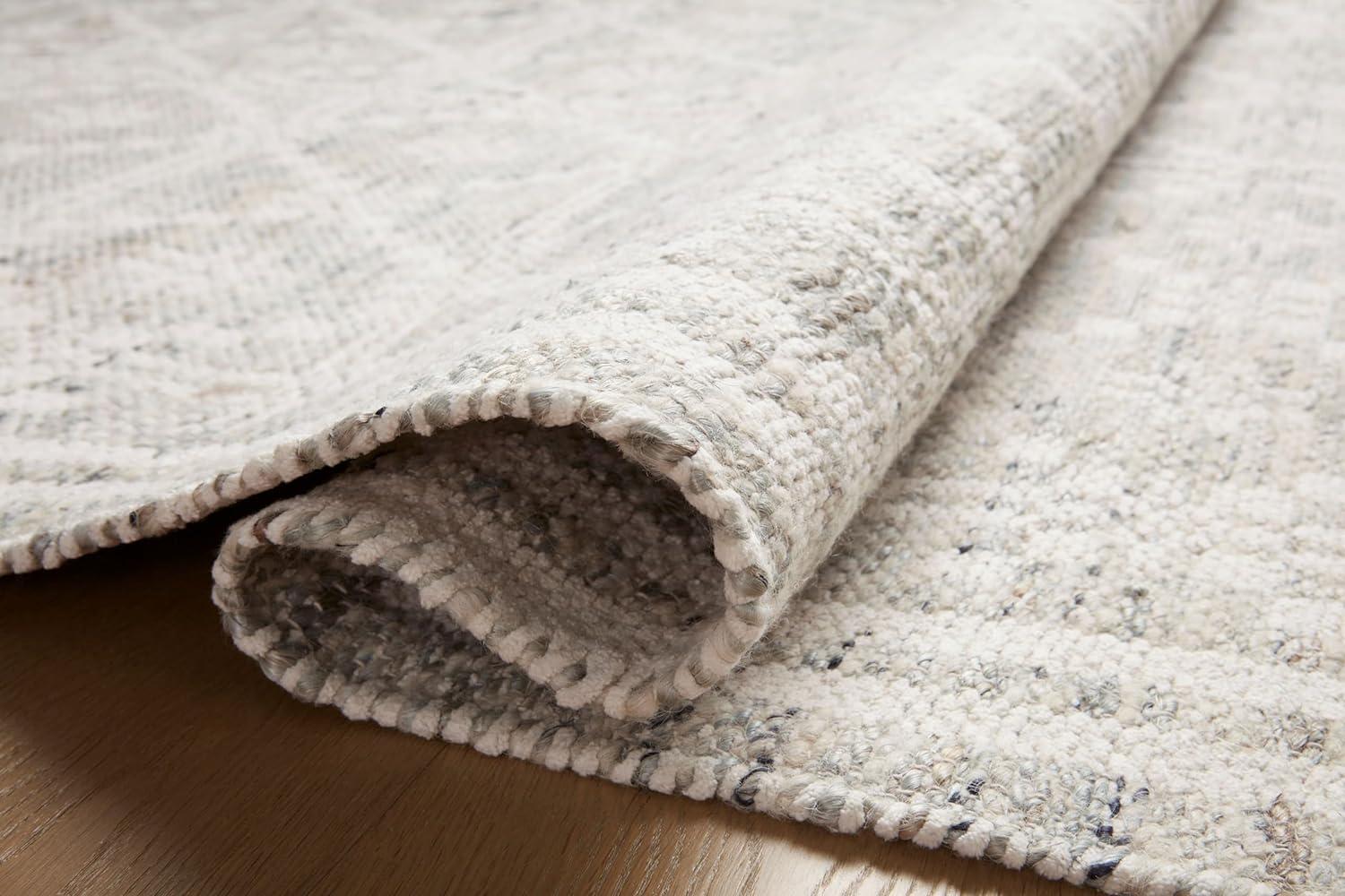 Lagoon and Ivory Flat Woven Wool Cotton Runner Rug