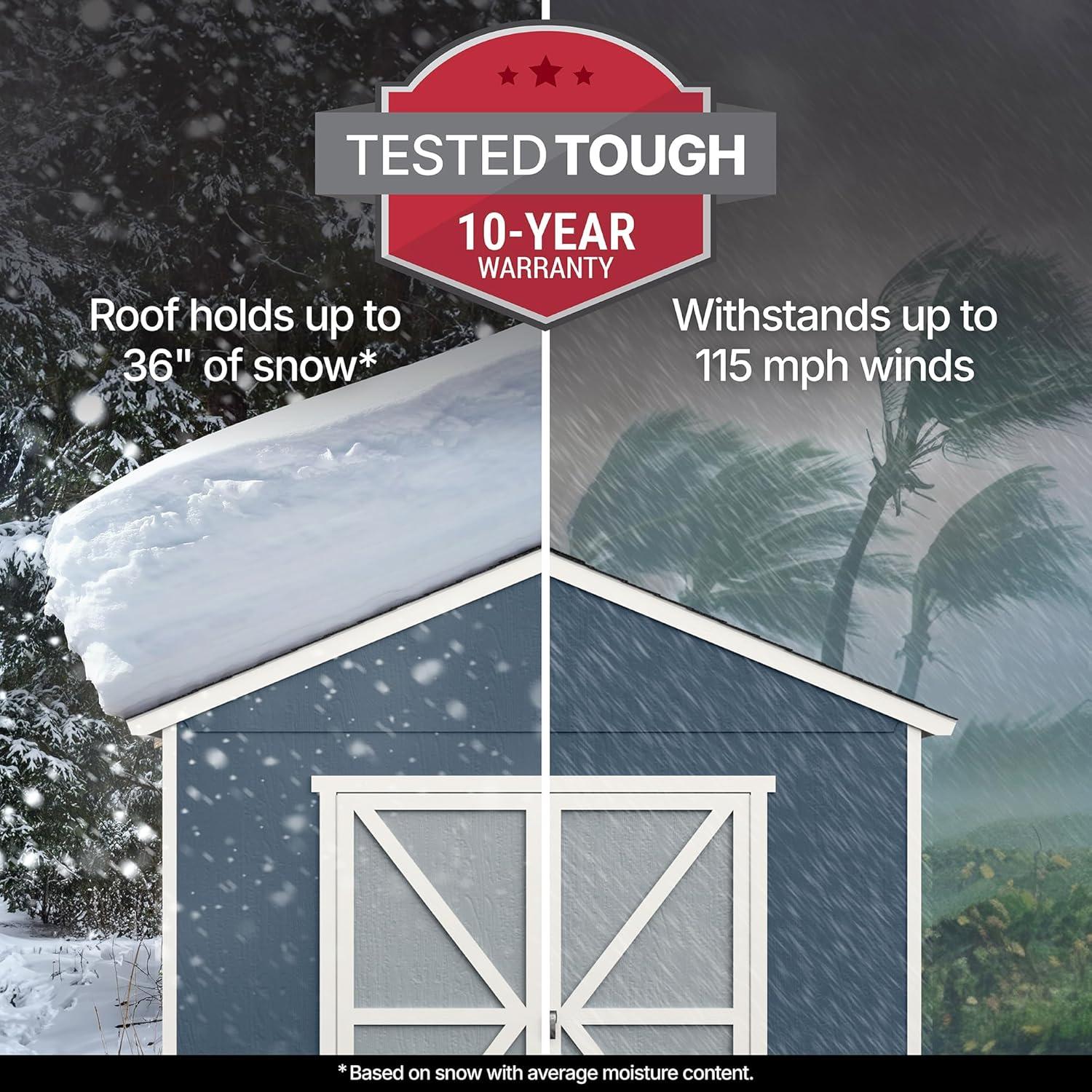 Handy Home Rookwood 10 ft. W x 16 ft. D Wood Storage Shed & Reviews | Wayfair