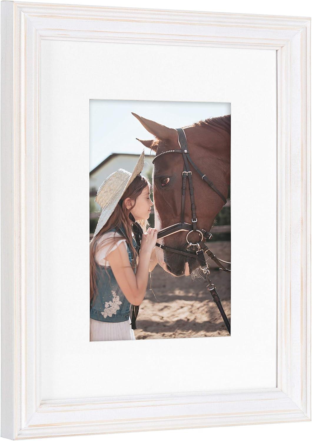 6pc Bordeaux Frame Box Set White - Kate & Laurel All Things Decor: Modern Wall Gallery Kit, Wood Frames with Glass