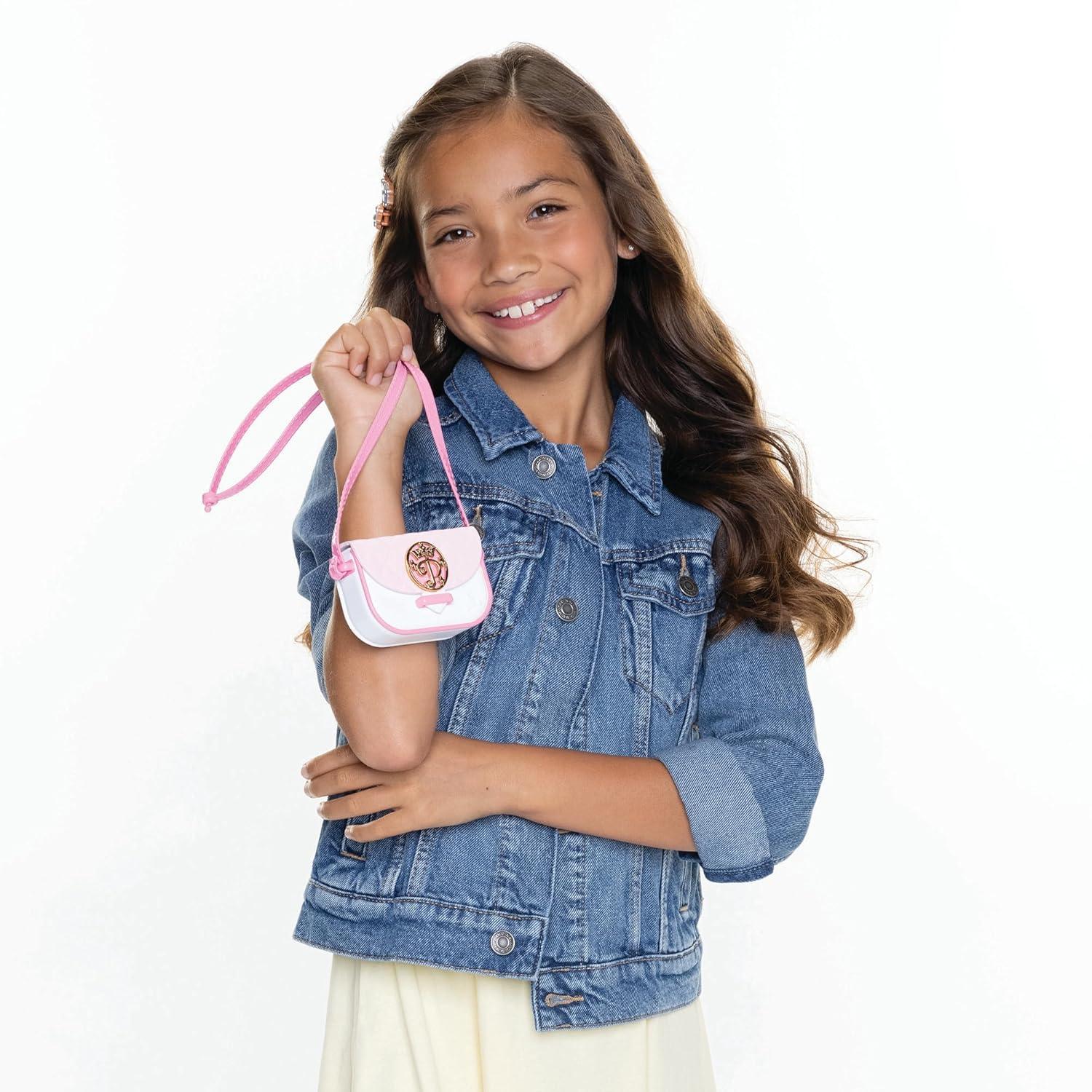 Disney Princess Style Collection Girls Purse Pretend Play Chic Petite Bag A - Mini Soft Vinyl Handbag for Girls with 5+ Accessories for Girls Ages 3 and Up