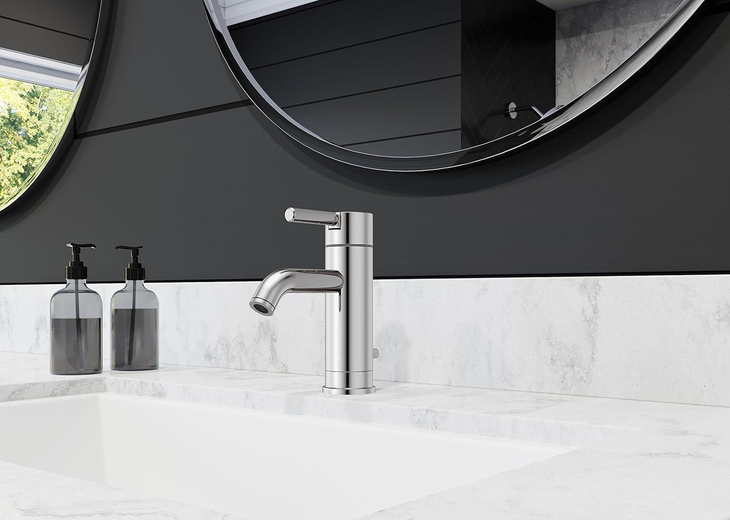 Contempra Modern Polished Chrome Single Control Bathroom Faucet