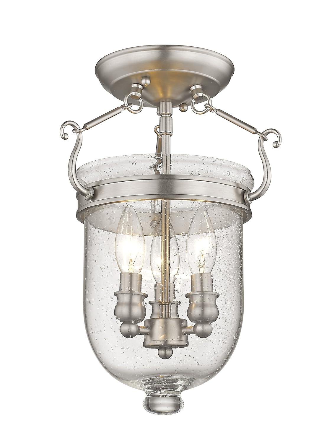 Livex Lighting Jefferson 3 - Light Flush Mount in  Brushed Nickel