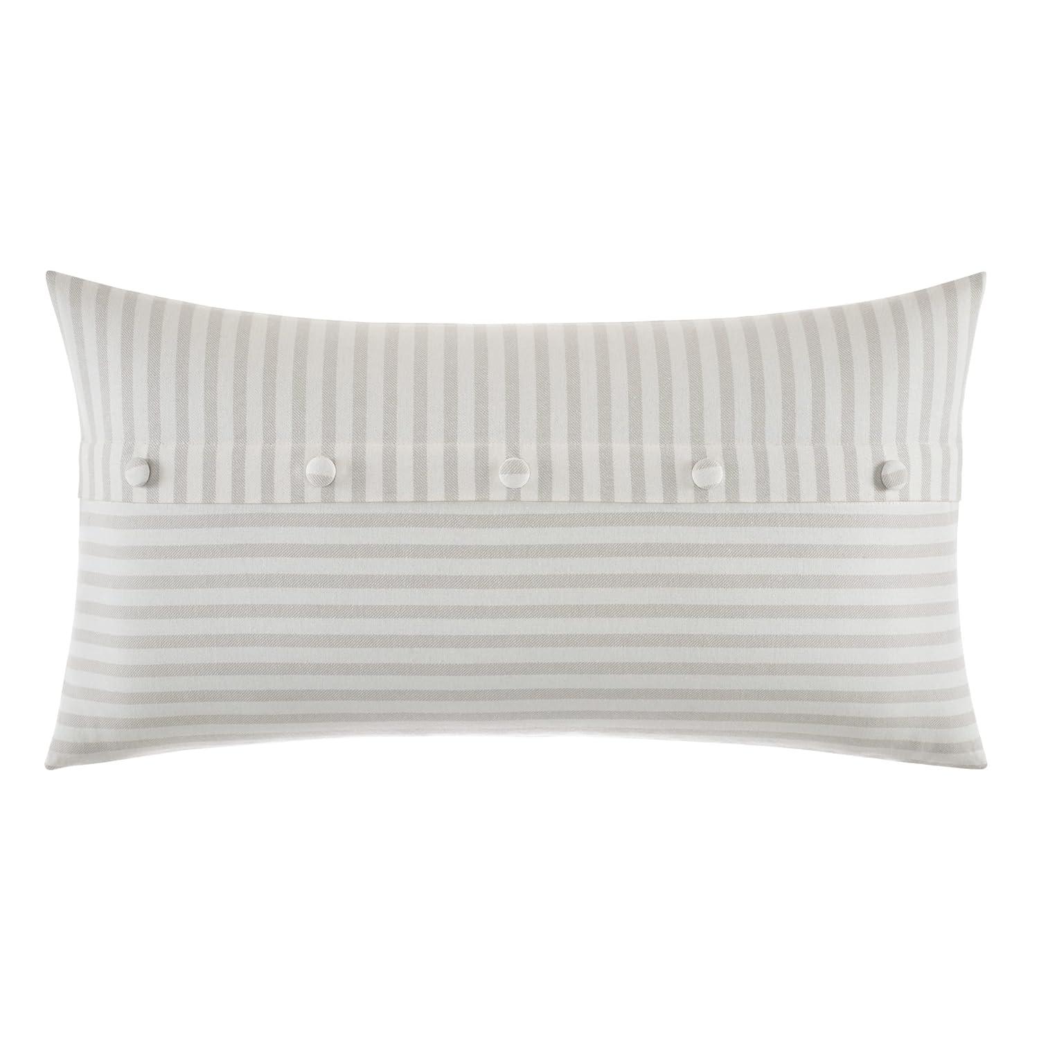Nautica Nautica Saybrook Beige Button Throw Pillow