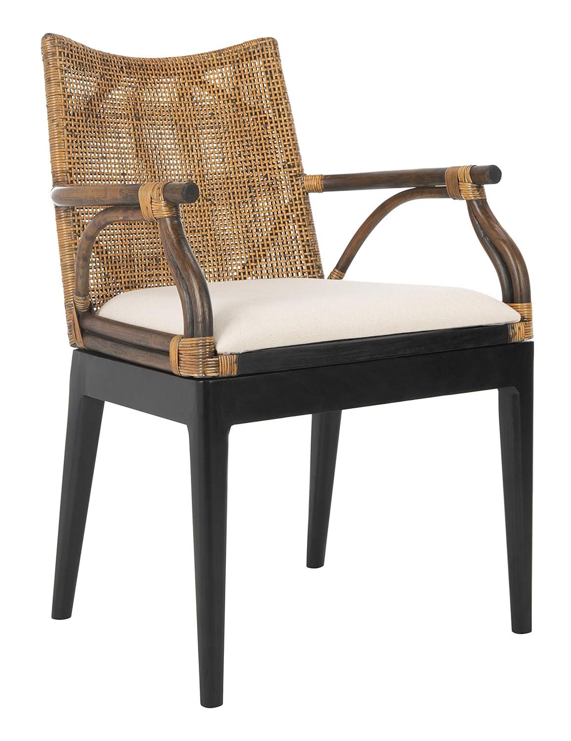 Gianni Arm Chair - SEA4011 - Brown/Black - Safavieh