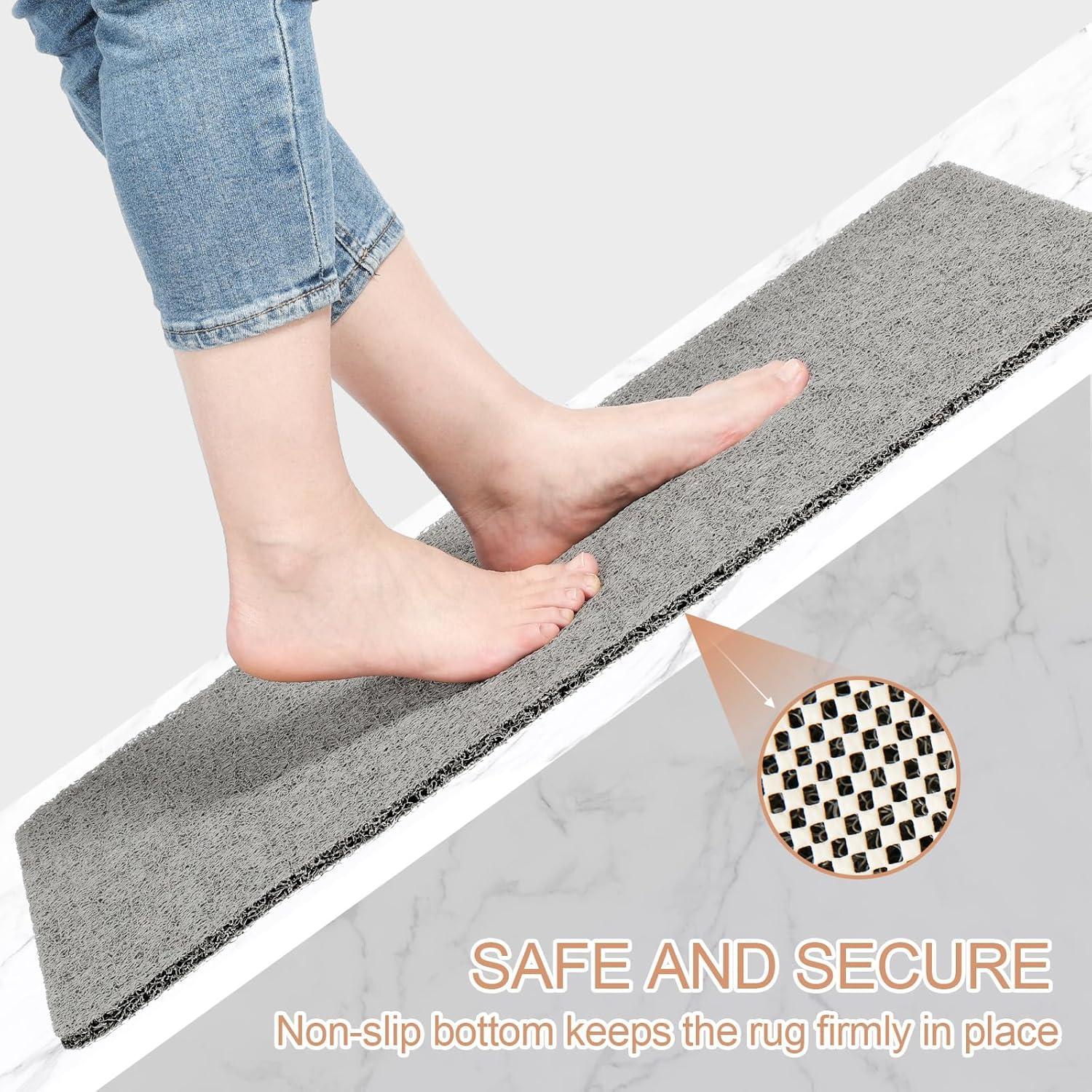 Bathtub Mat Non-Slip Grey - 32"x24"