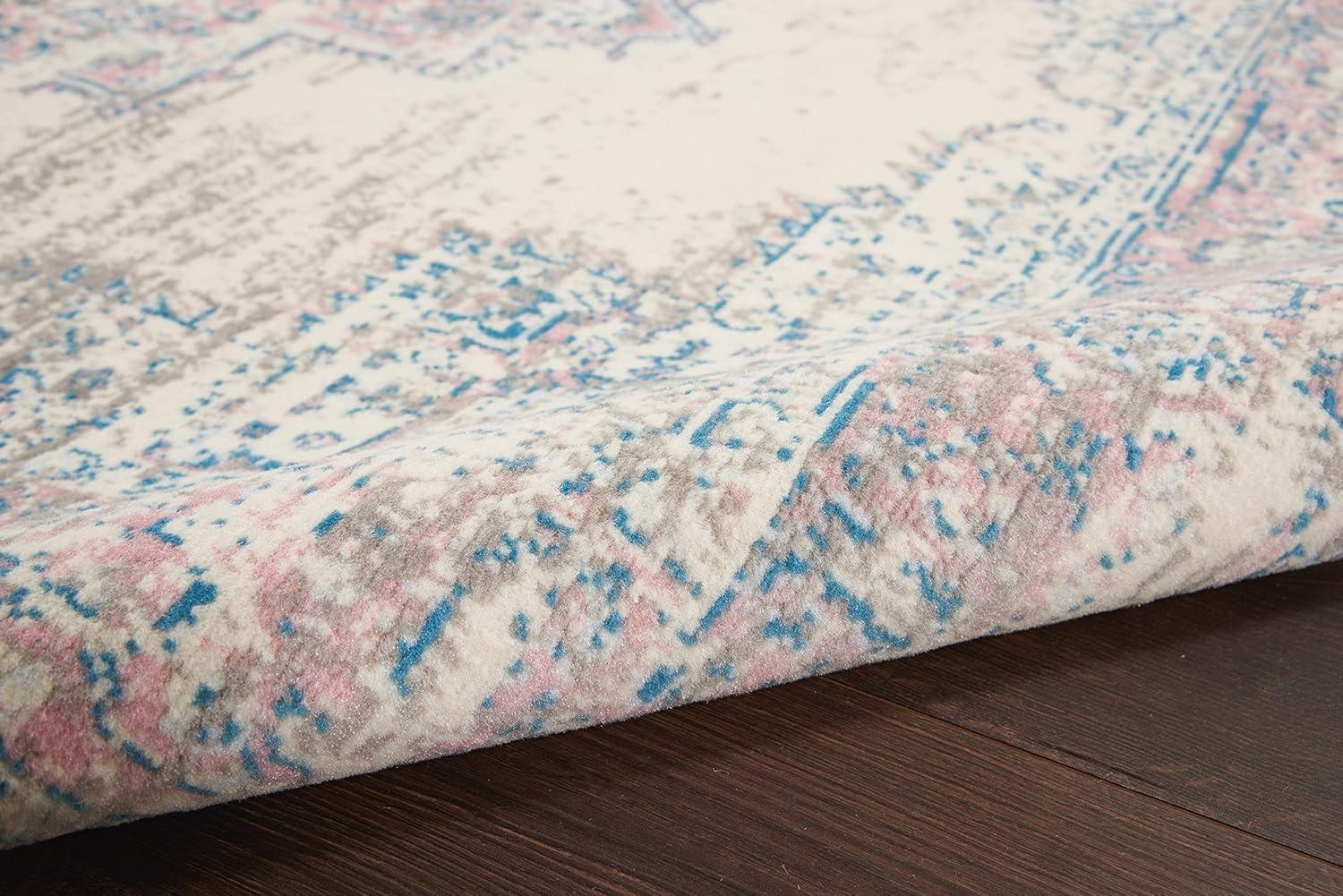 Nourison Grafix GRF14 Ivory/Pink Area Rug 3'9" x 5'9"