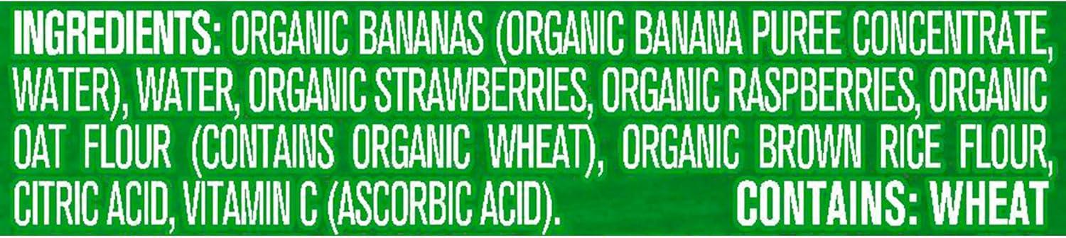 Organic Banana Strawberry Raspberry Mixed Grain Toddler Food Pouches