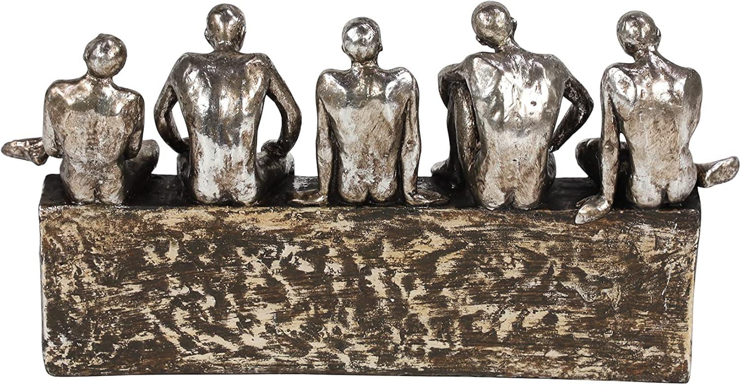 Deco 79 Polystone Leaf Palm Sculpture, 19" x 4" x 16", Gold