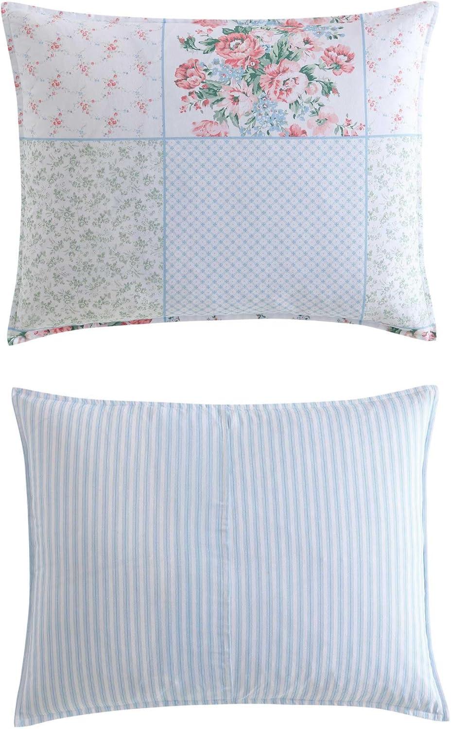 Laura Ashley Hope Patchwork Cotton Blue Bonus Duvet Cover Set