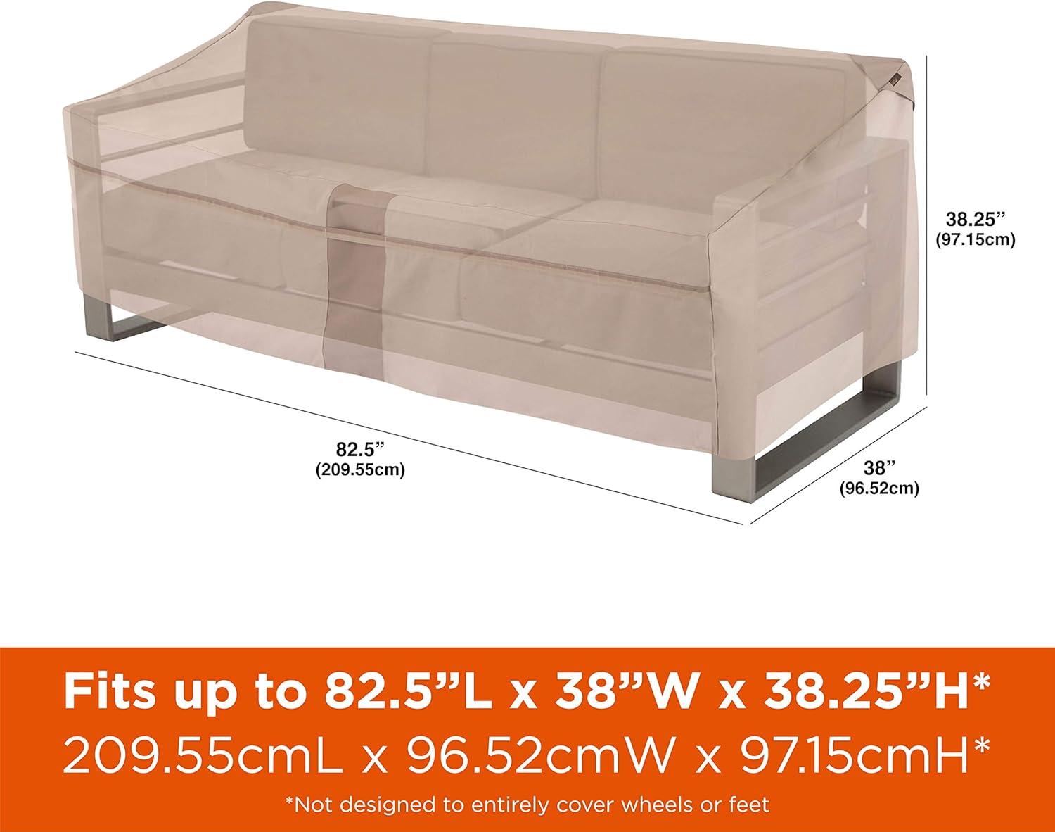 Modern Leisure Monterey 82.5" x 38" x 38" Beige Rectangle Patio Loveseat Cover with Water Resistant