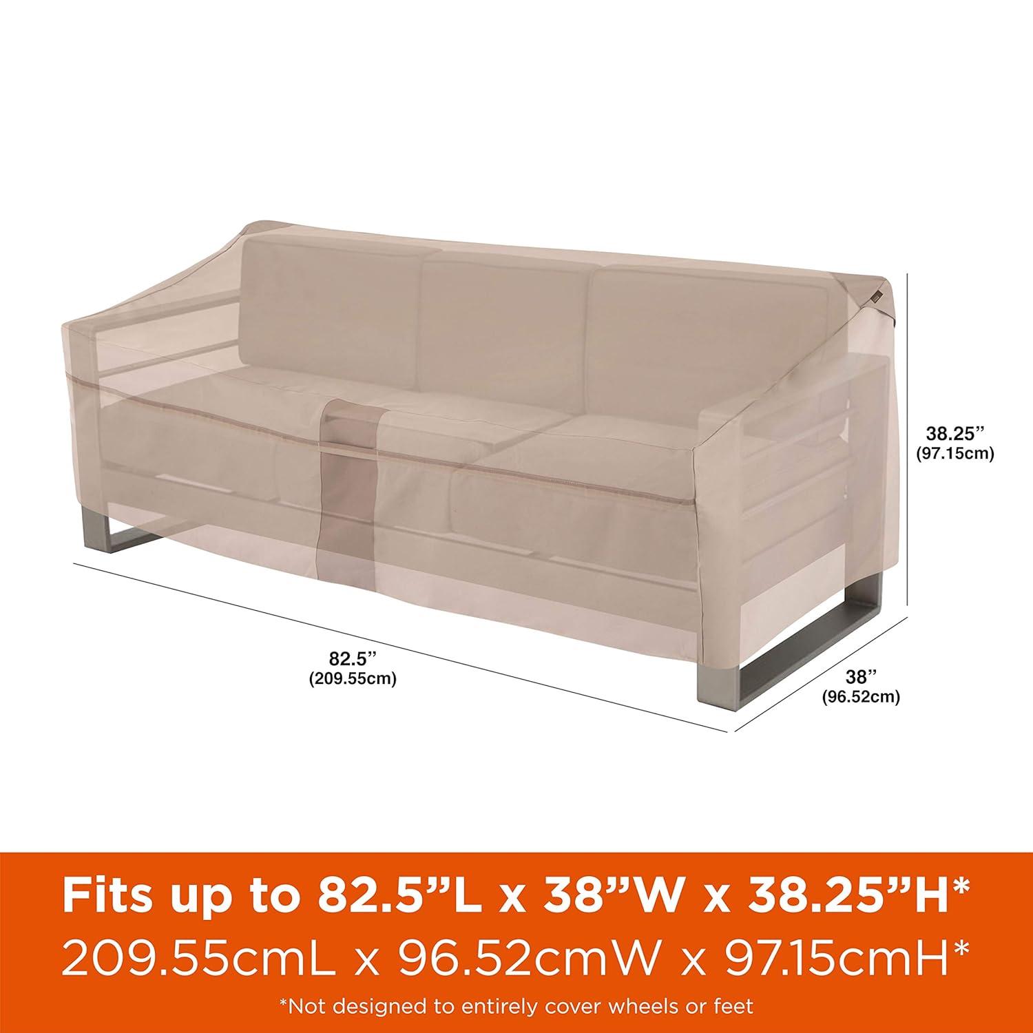 Modern Leisure Monterey 82.5" x 38" x 38" Beige Rectangle Patio Loveseat Cover with Water Resistant