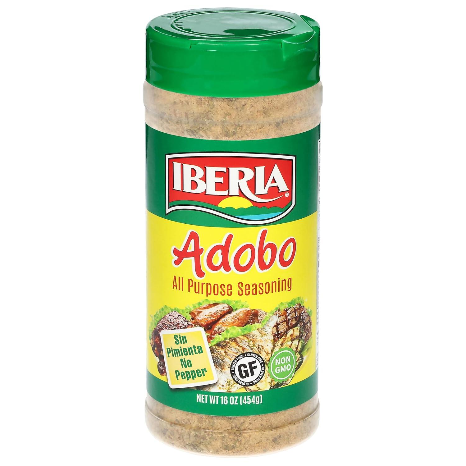 Iberia Adobo All Purpose Seasoning, Without Pepper, 16 oz