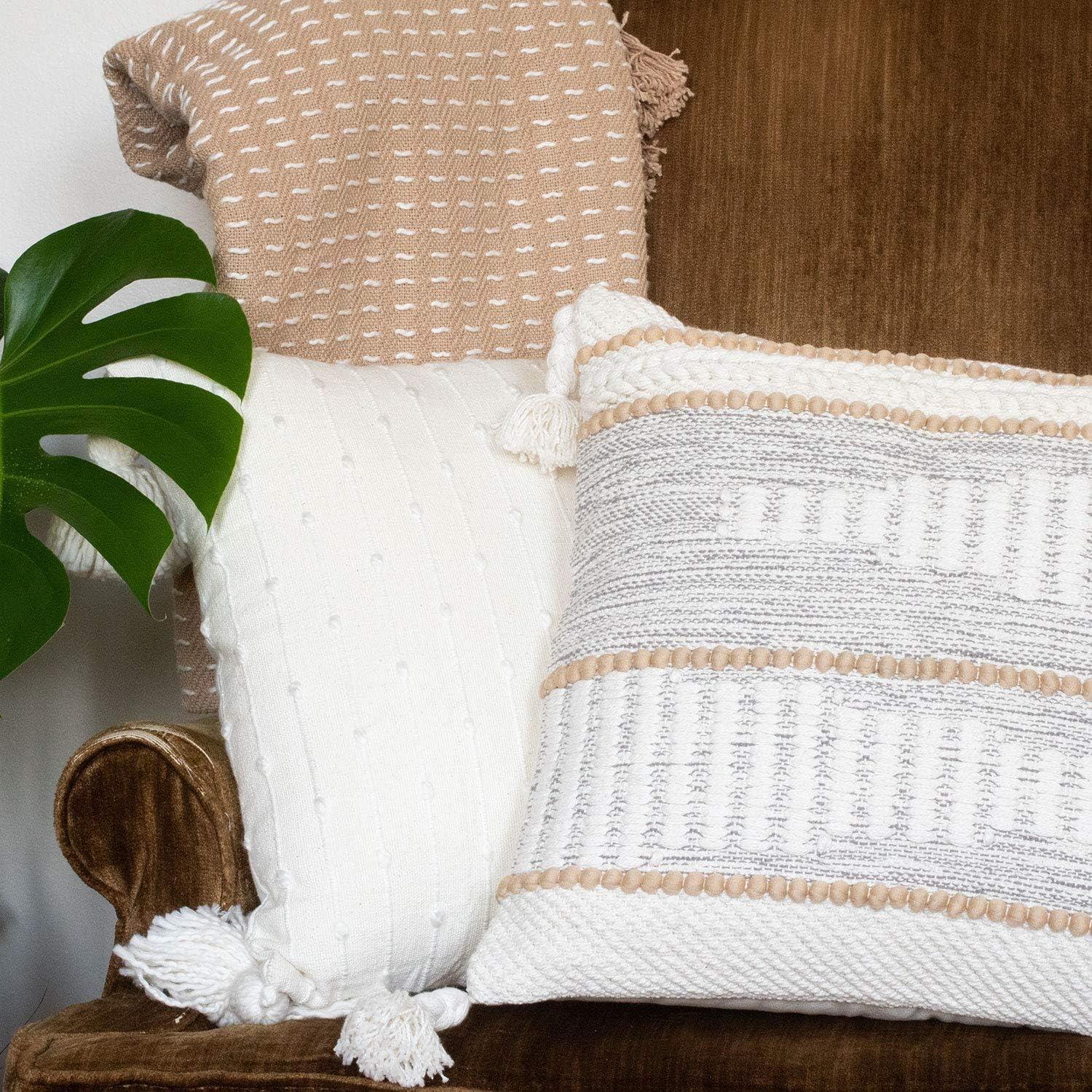 Kira Tassels Cotton Throw Pillow