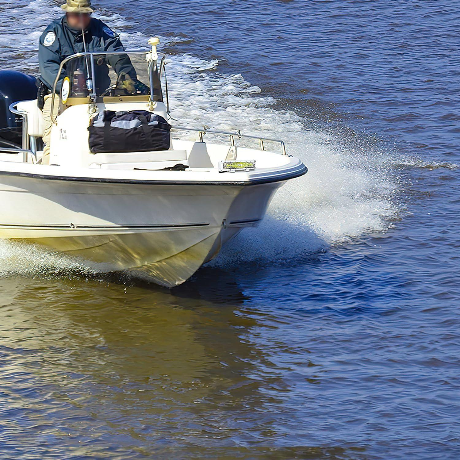 Nilight Marine LED Light Bar Navigation Lights 20Inch White Spot Flood Combo Ponton Boat Deck Dock Lights for Night Fishing T-top Stern Yacht Port Sailboat Trucks Tractors, 2 Years Warranty