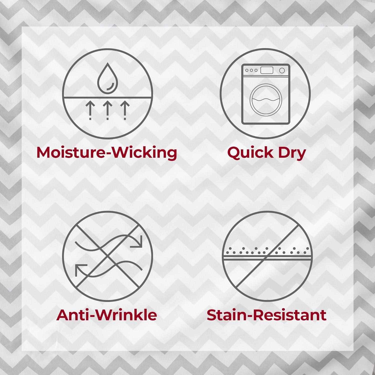 Mellanni Brushed Microfiber Sheet Set, Twin XL, Chevron Gray, 3 Piece