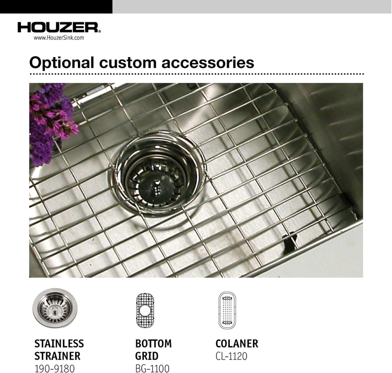 Houzer CS-1105-1 Club Series Undermount Stainless Steel Compact Bar/Prep Sink