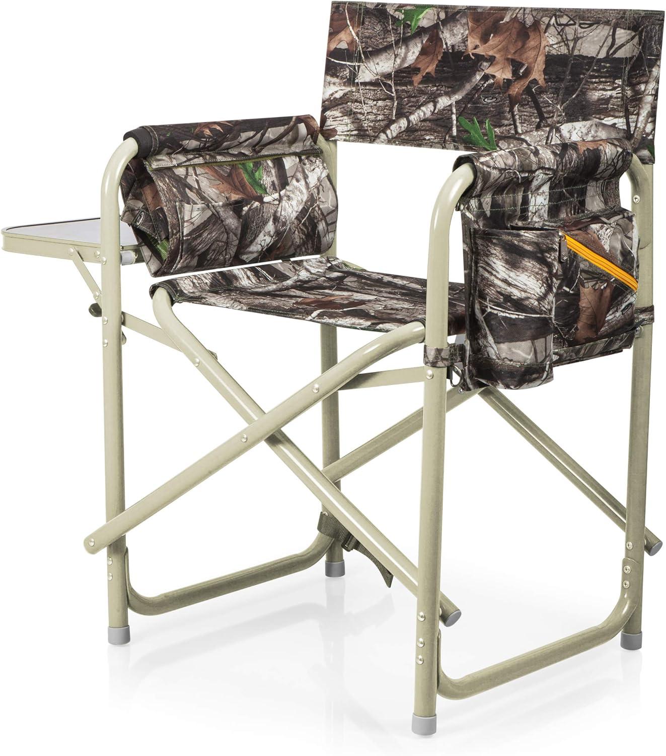 Aluminum Frame Outdoor Director's Chair with Side Table and Storage