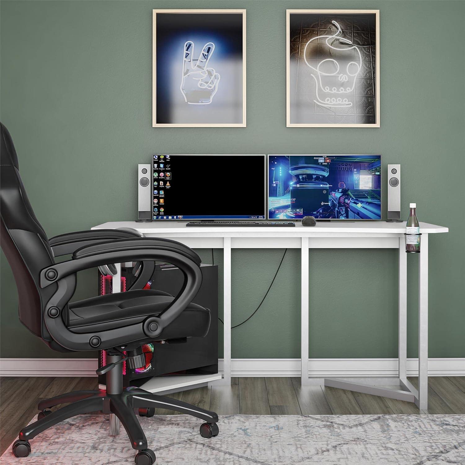 Quest Gaming Desk with CPU Stand