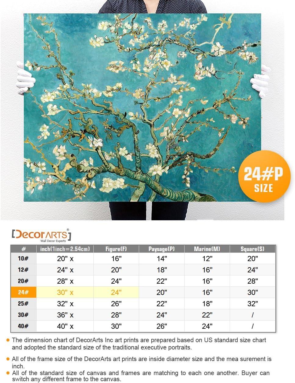 DECORARTS - Almond Blossom Tree - Vincent Van Gogh Art Reproduction. Giclee Canvas Prints Wall Art for Home Decor 30x24"