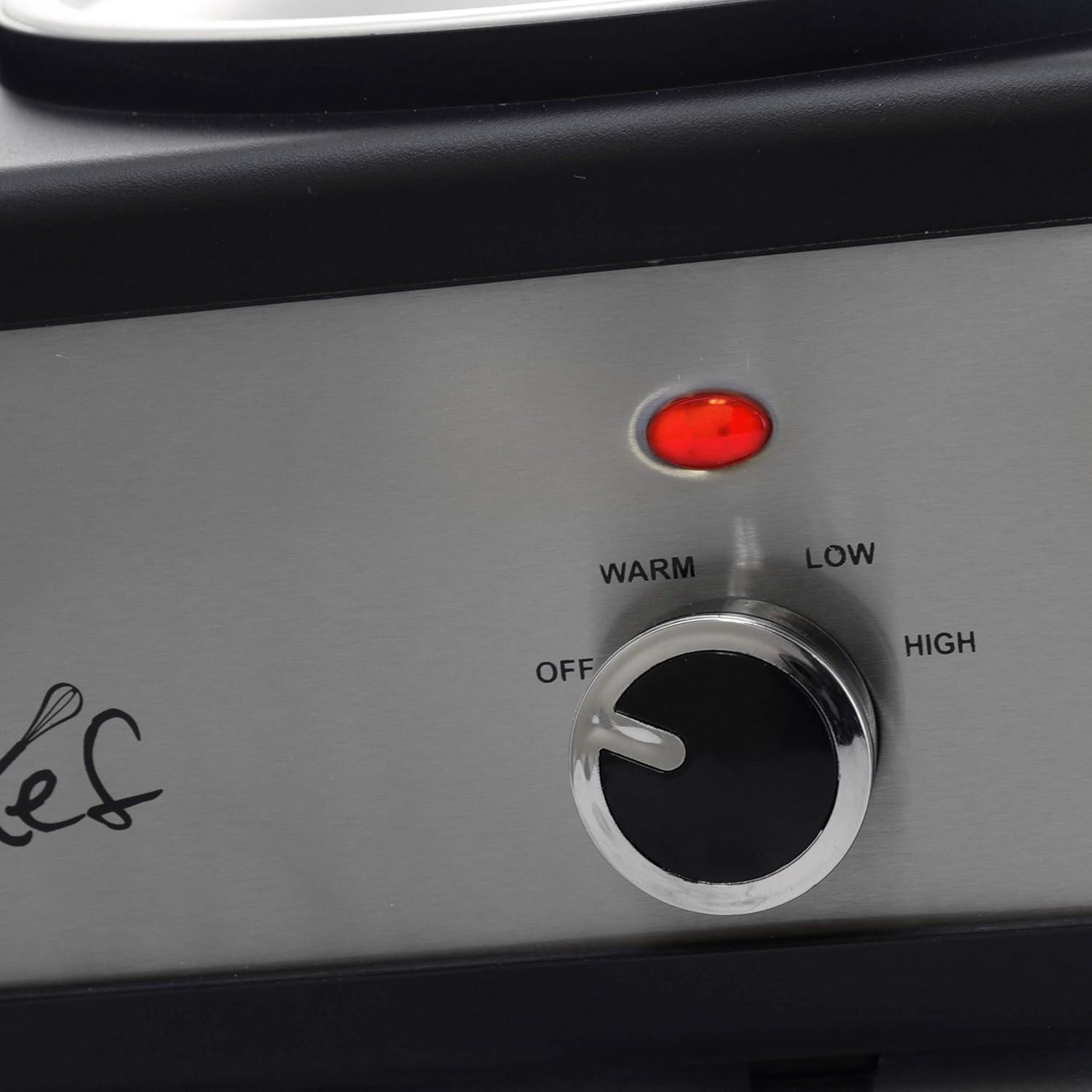 Mega Chef Mega Chef 2.5 Qt. Triple Slow Cooker and Buffet Server