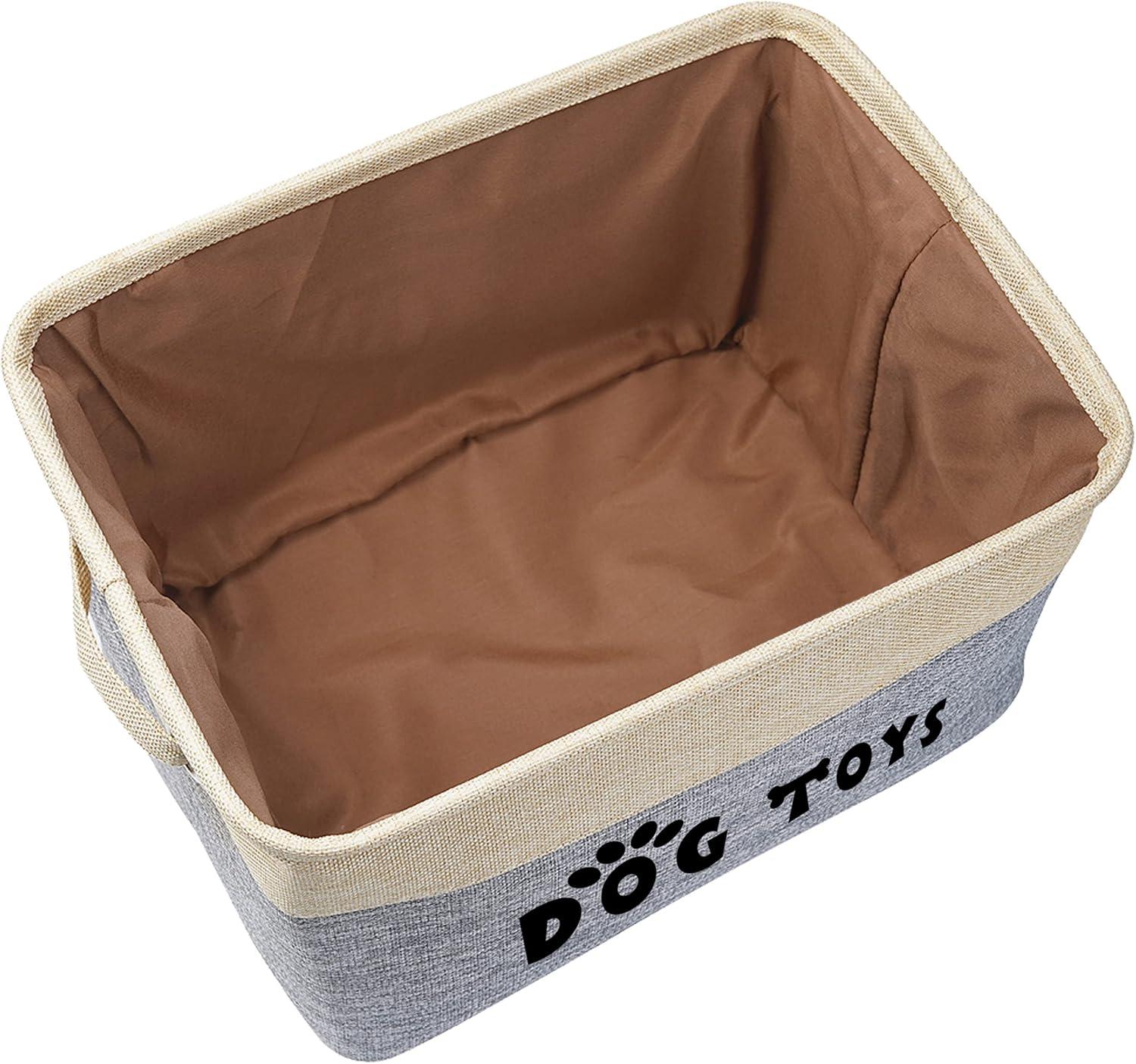 Archie & Oscar™ Dog Toy Basket, Collapsible Dog Toy Bin Box With Comfortable Handles, Large Dog Toy Storage Organizer For Dog Accessories, Pet Toys, Dog Coat & Clothing
