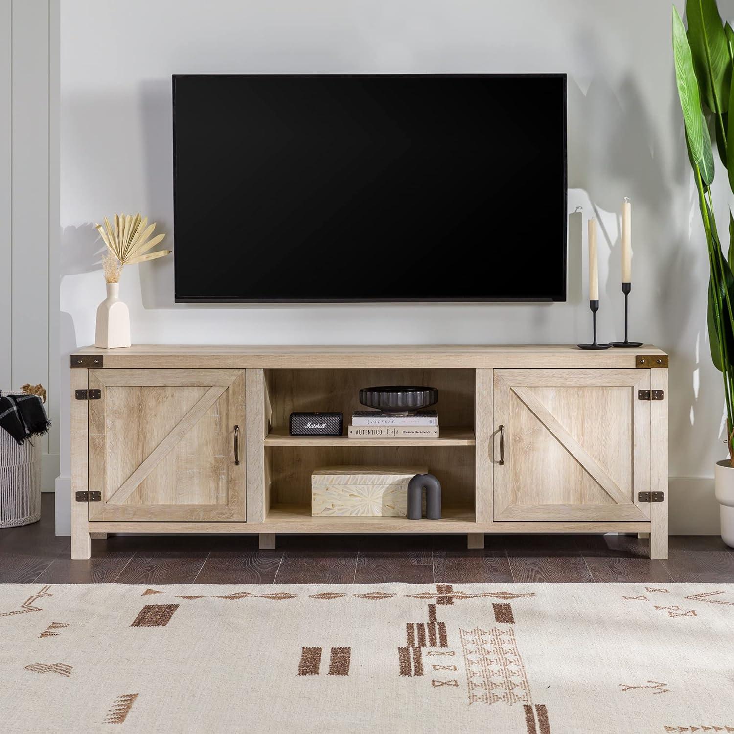 WE Furniture 70" Modern Farmhouse Styled TV Stand