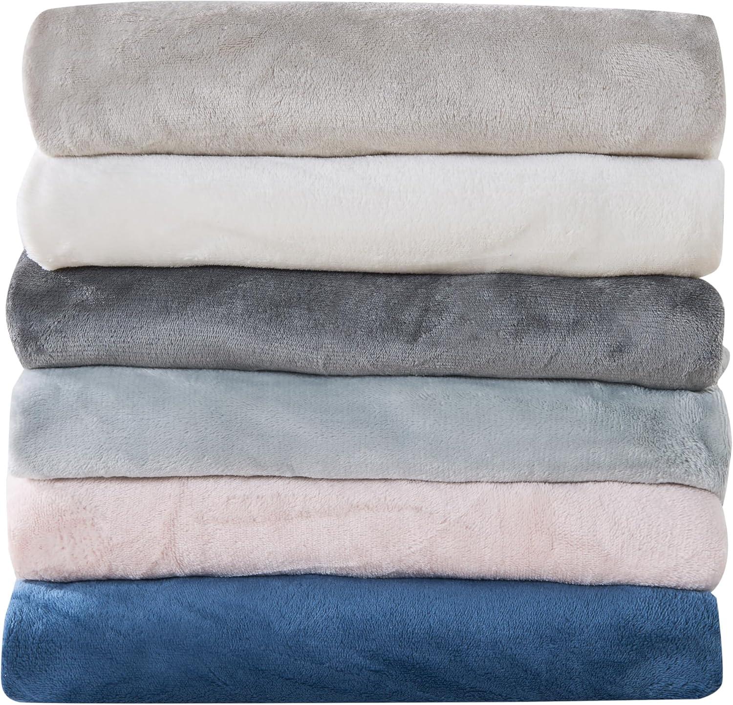 Great Bay Home Fitted Sheet - Ultra Soft Velvet Plush - California King, Denim Blue
