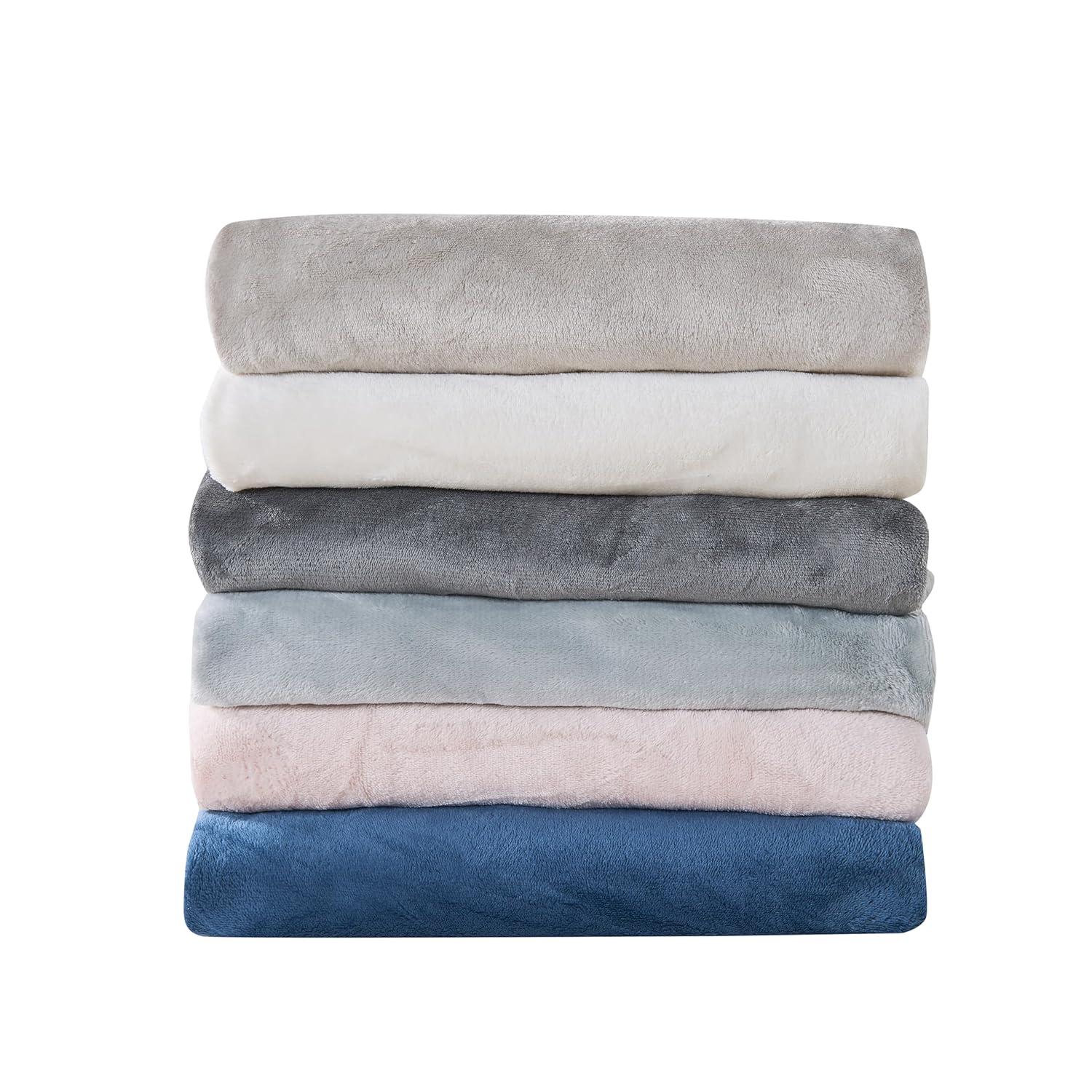 Great Bay Home Fitted Sheet - Ultra Soft Velvet Plush - Twin, Off White