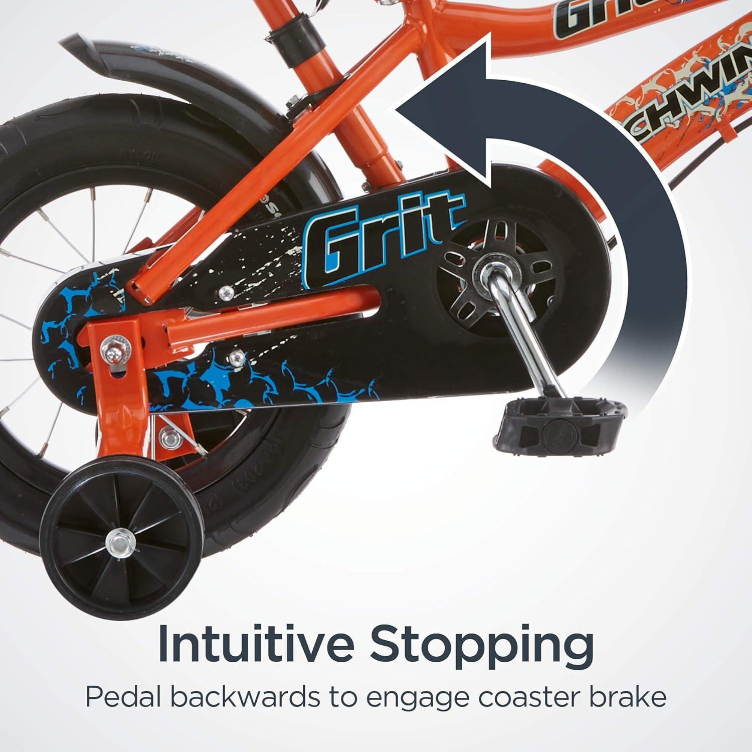 12" Schwinn Orange Grit Boys' Bike with Removable Push Handle