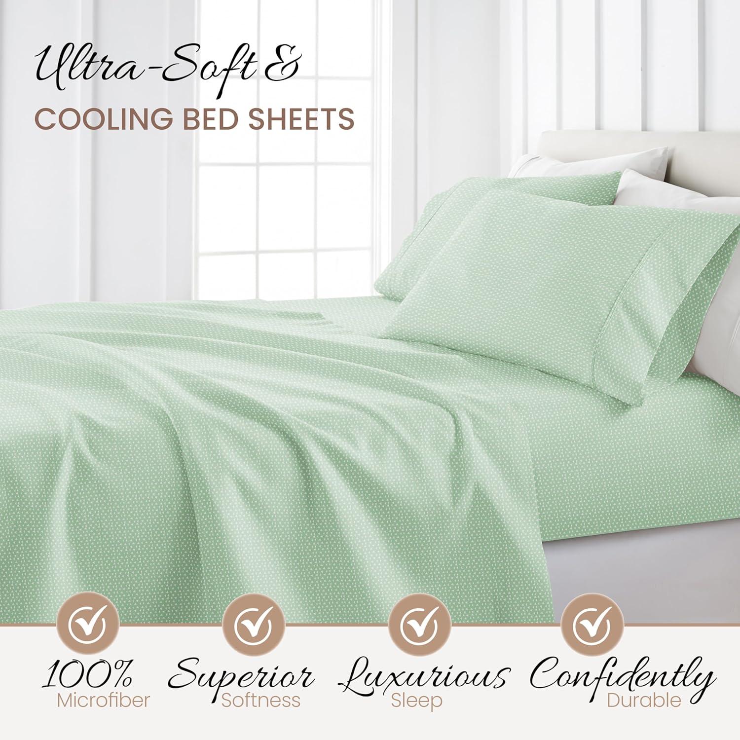Printed Patterns 4PC Sheet Set - Extra Soft - Becky Cameron, Urban Arrows Jade, Queen