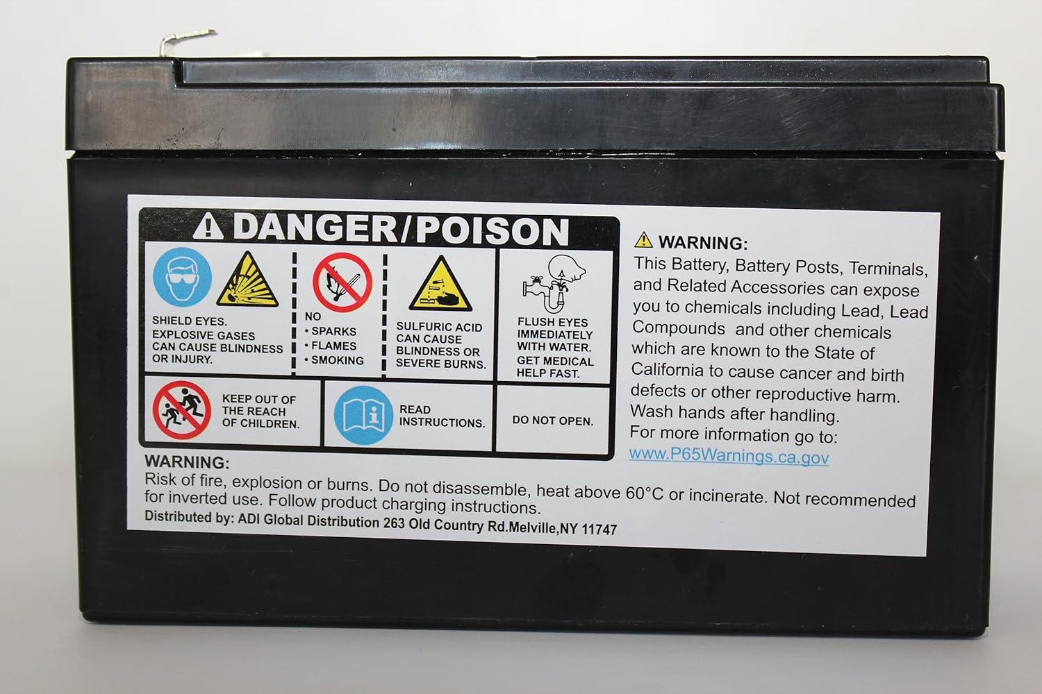 UltraTech UT1270 / UT-1272-F1 12V 7 Ah Sealed Lead Acid Alarm Battery UT-1270 UT-1272-F1
