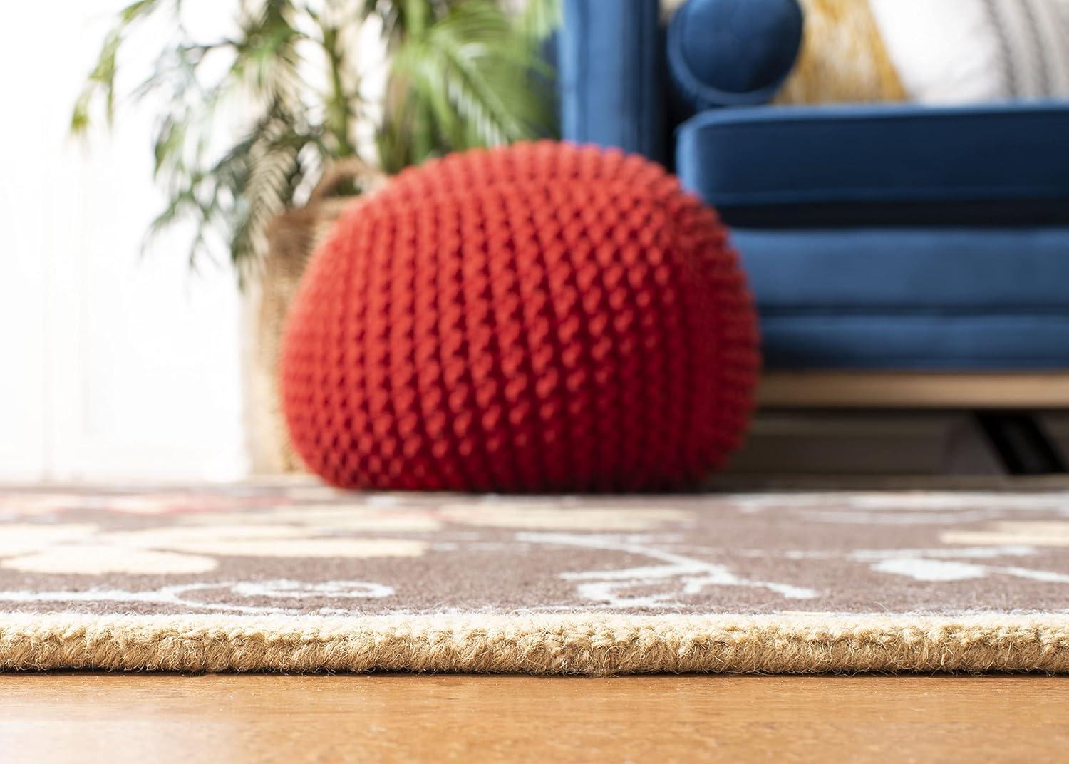 Blossom BLM784 Hand Hooked Area Rug - Brown/Multi - 8'x10' - Safavieh.