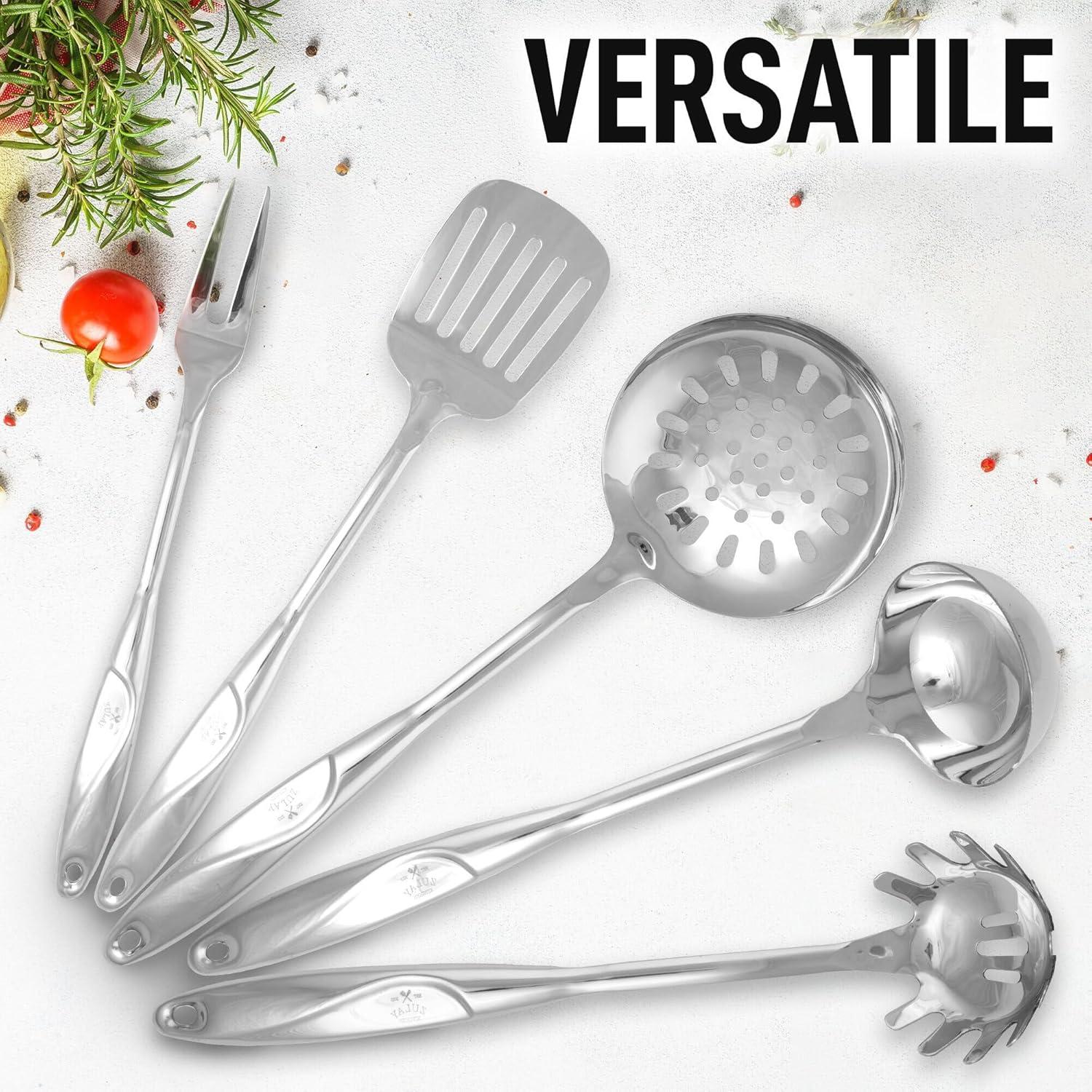 Zulay Kitchen Zulay Kitchen 5 Piece Stainless Steel Cooking Utensil Set