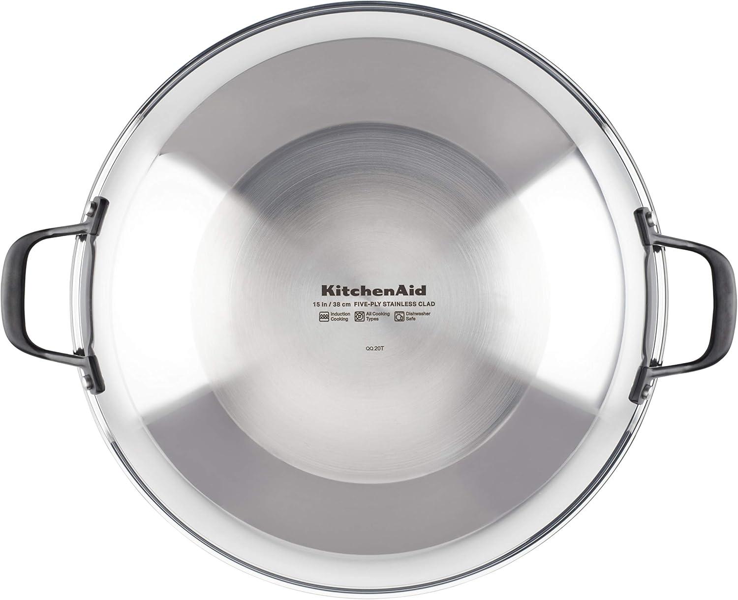 KitchenAid 5-Ply Clad Stainless Steel 15" Wok