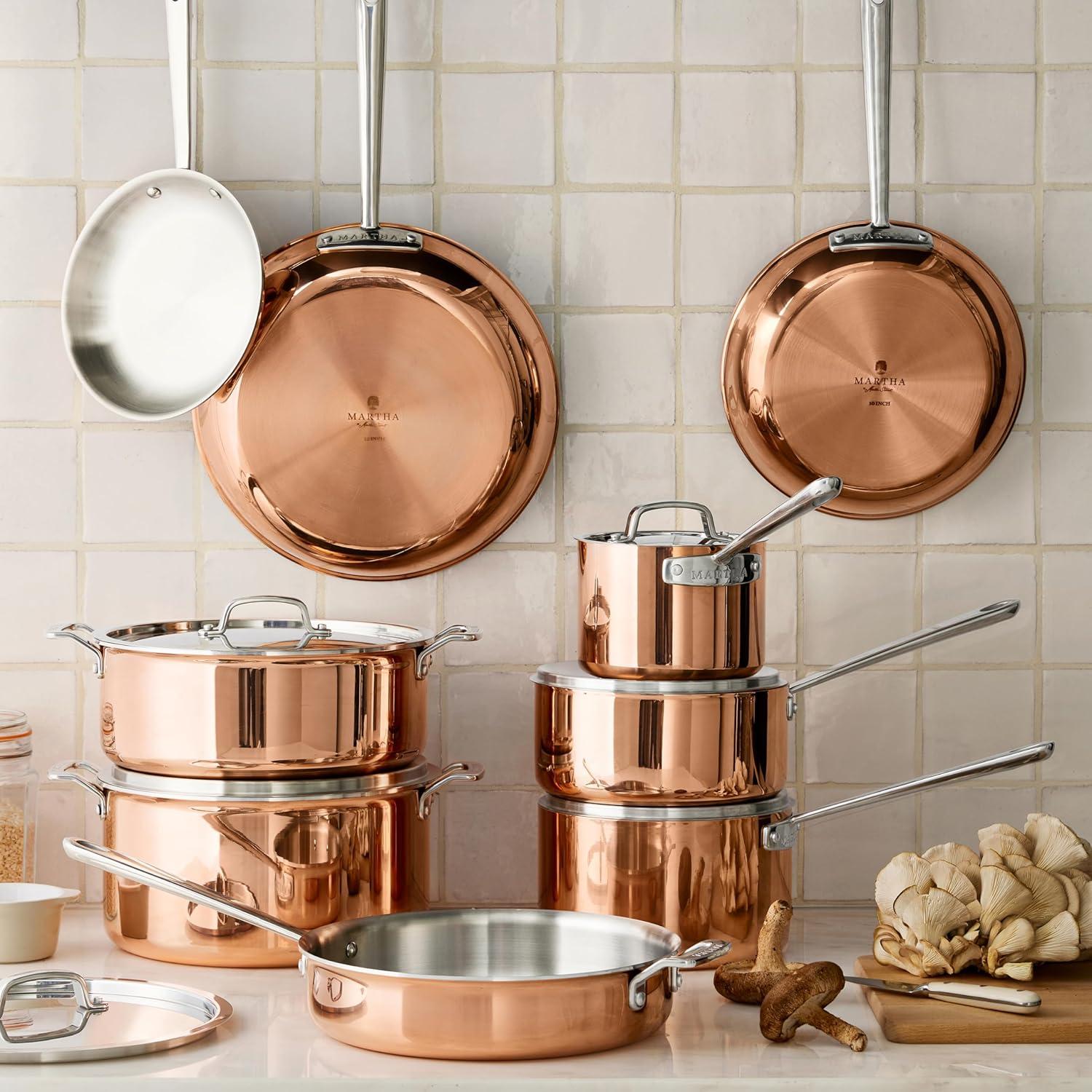 8-Quart Copper and Stainless Steel Stock Pot with Lid