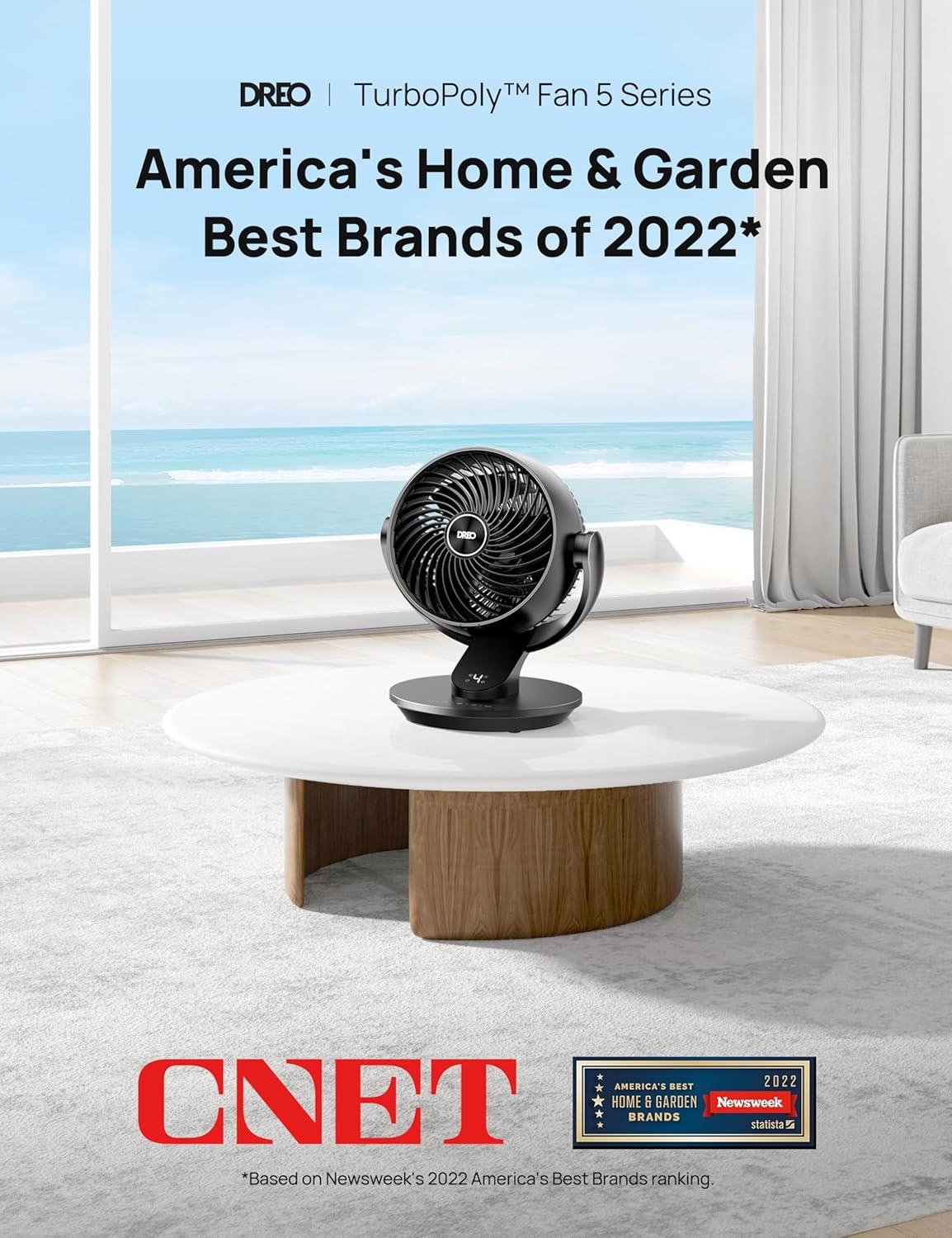 BEACHWATER POOL & SPA, LLC Table Fan For Bedroom, 13-Inch Oscillating Air Circulator Fan, 120° Tilt Adjustment, 28Db Ultra-Quiet, 70Ft Powerful Airflow, 4 Speeds Desk Fans With Remote For Whole Room, Home, Office