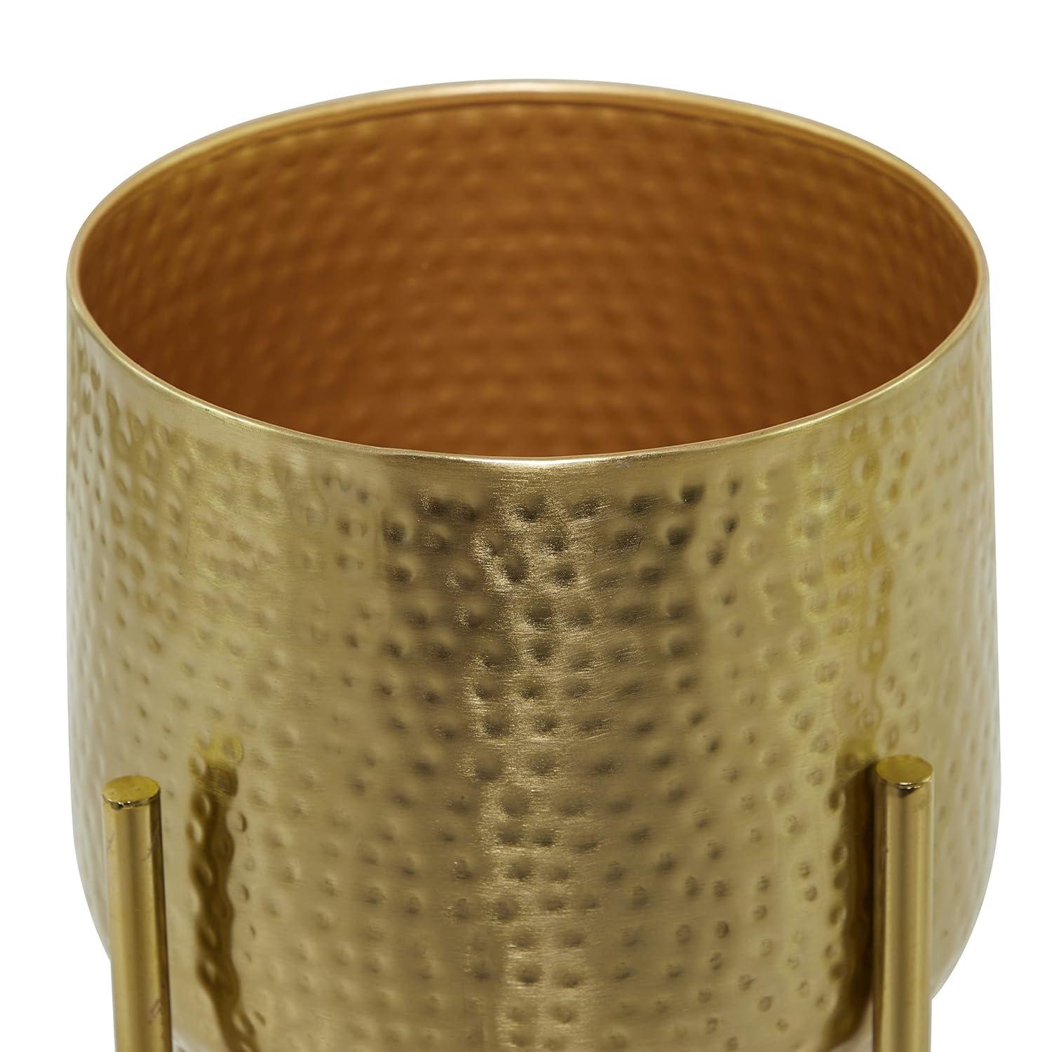 CosmoLiving by Cosmopolitan 2 - Piece Metal Dome Indoor Outdoor Planter with Removable Stand Set