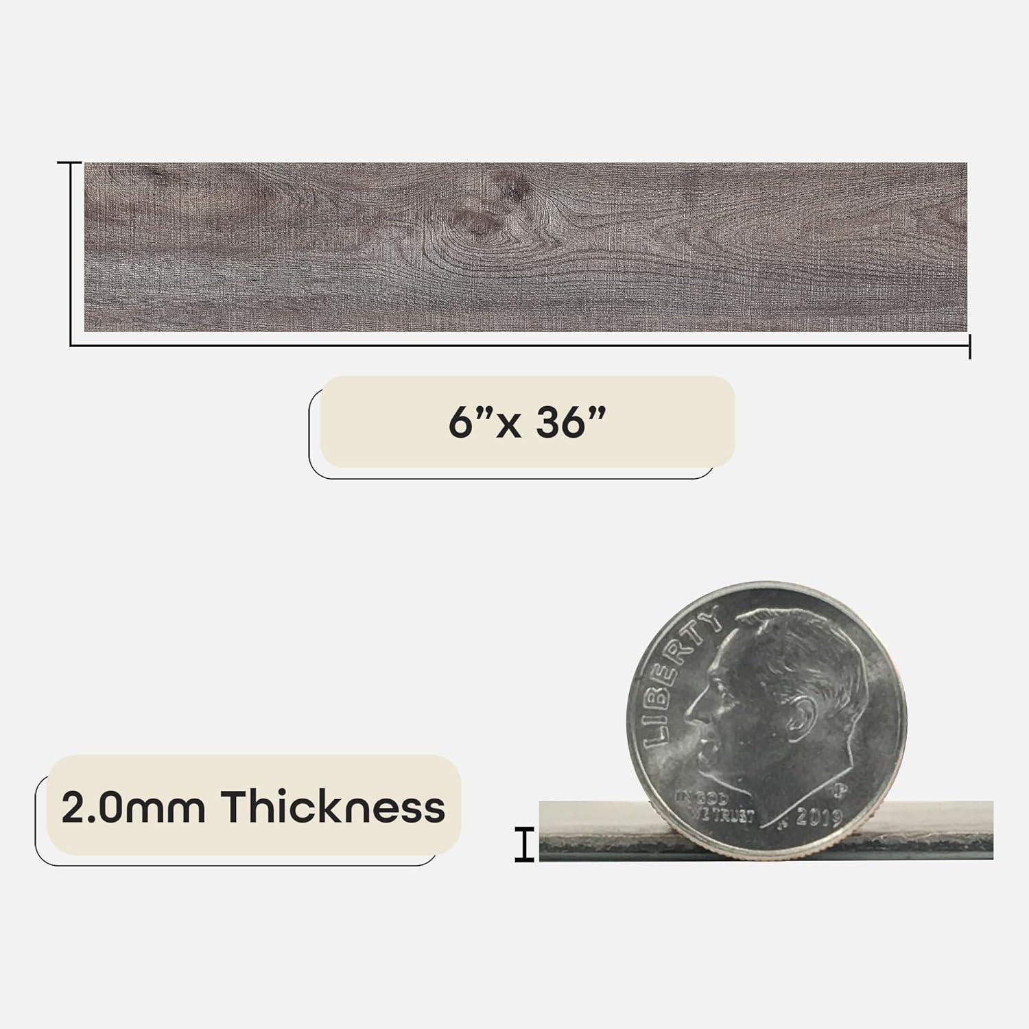 Sterling 0.078'' Thick 6'' W x 36'' L Plank