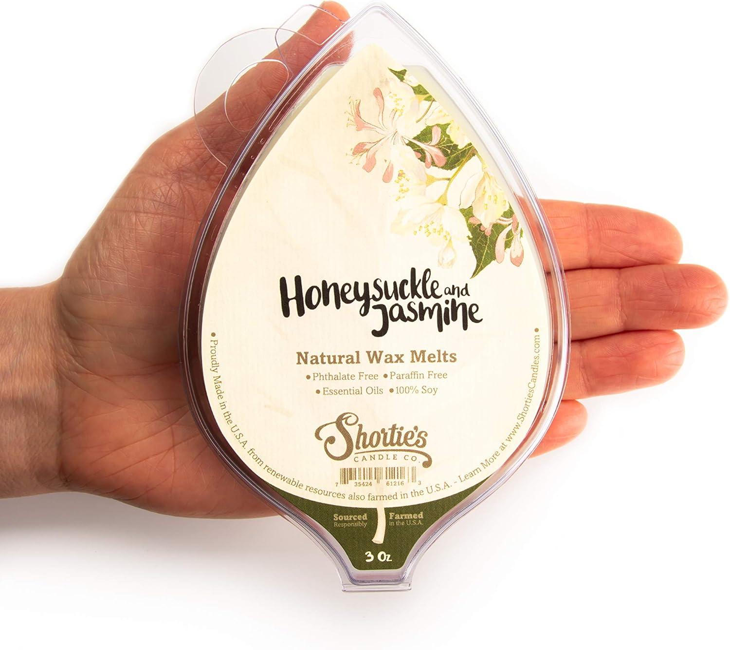 Honeysuckle Jasmine All Natural Soy Wax Melts - 1 Highly Scented 3 Oz. Bar - Made with Responsibly Sourced Soy and Essential Fragrance Oils - Phthalate & Paraffin Free, Vegan, Non-Toxic