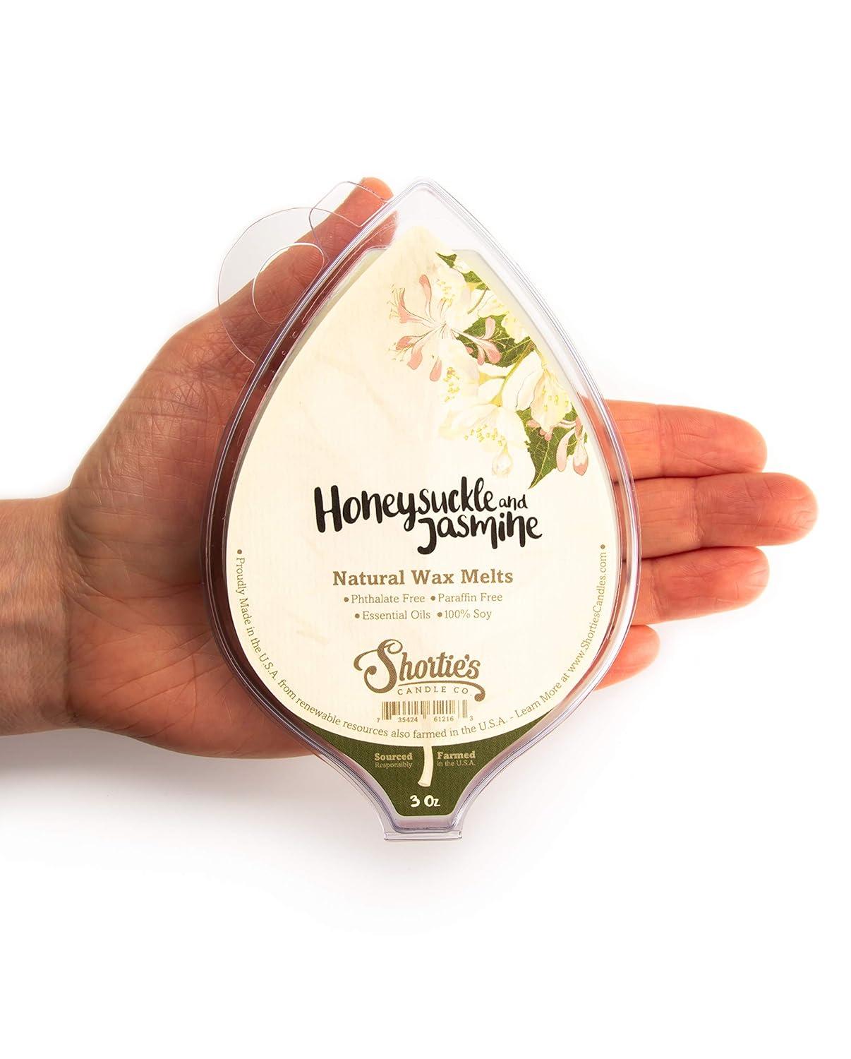 Honeysuckle Jasmine All Natural Soy Wax Melts - 1 Highly Scented 3 Oz. Bar - Made with Responsibly Sourced Soy and Essential Fragrance Oils - Phthalate & Paraffin Free, Vegan, Non-Toxic